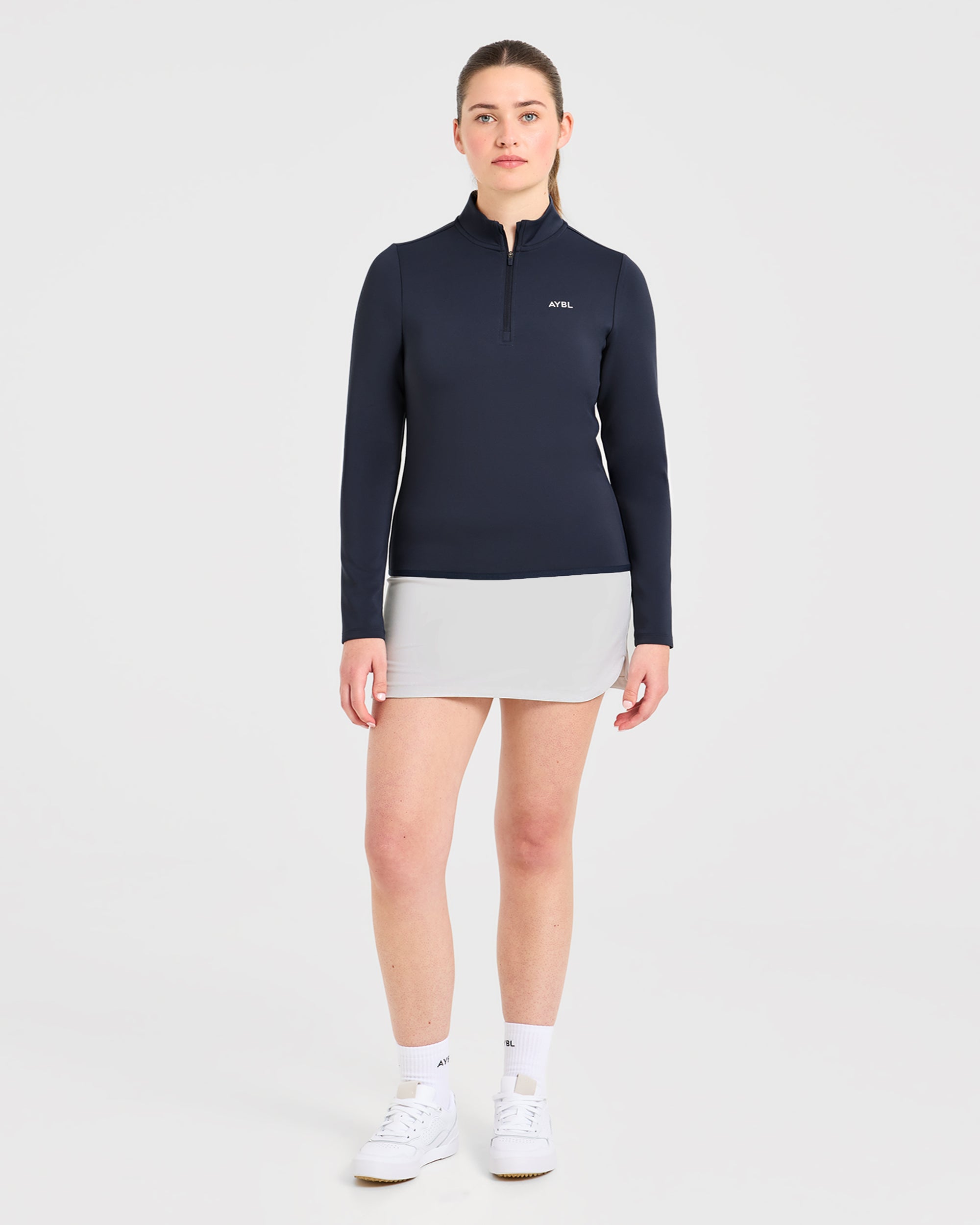 Classic 1/4 Zip Pullover - Navy Blauw