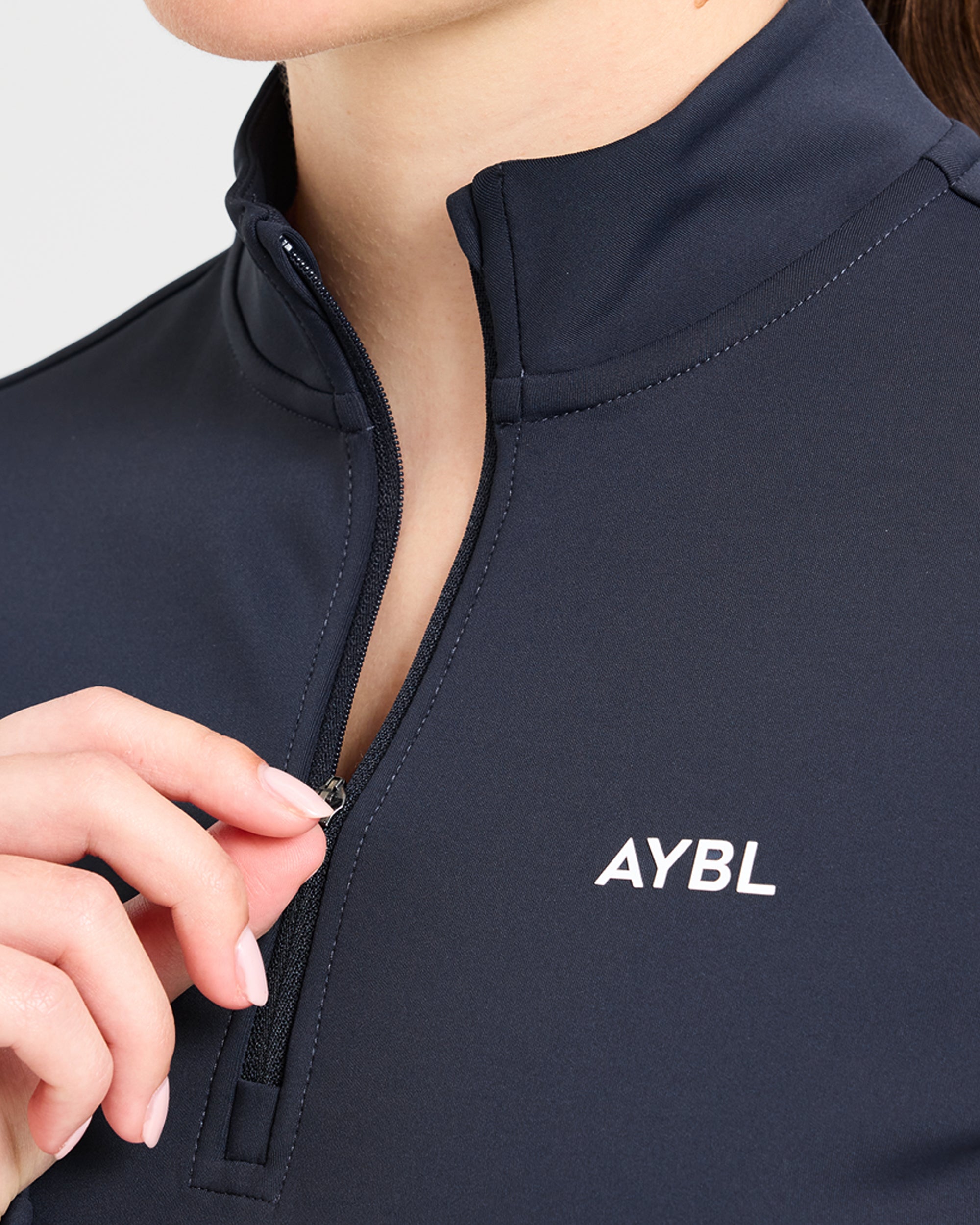 Classic 1/4 Zip Pullover - Navy Blauw