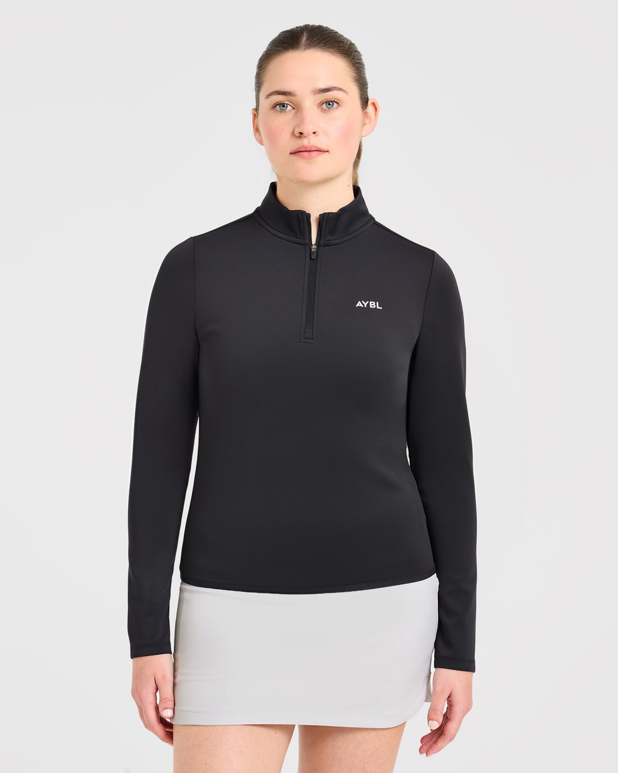 Classic 1/4 Zip Pullover - Zwart
