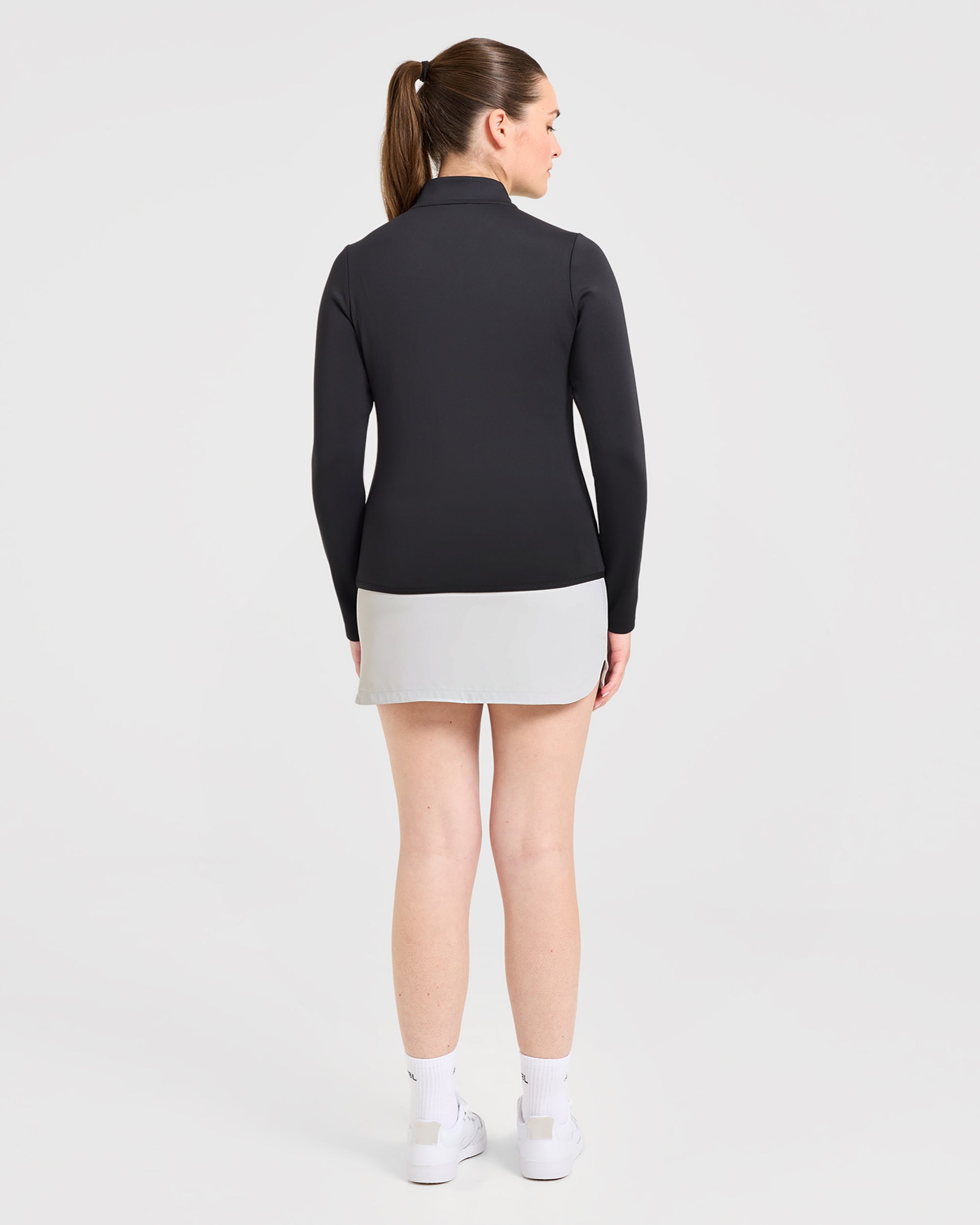 Classic 1/4 Zip Pullover - Zwart