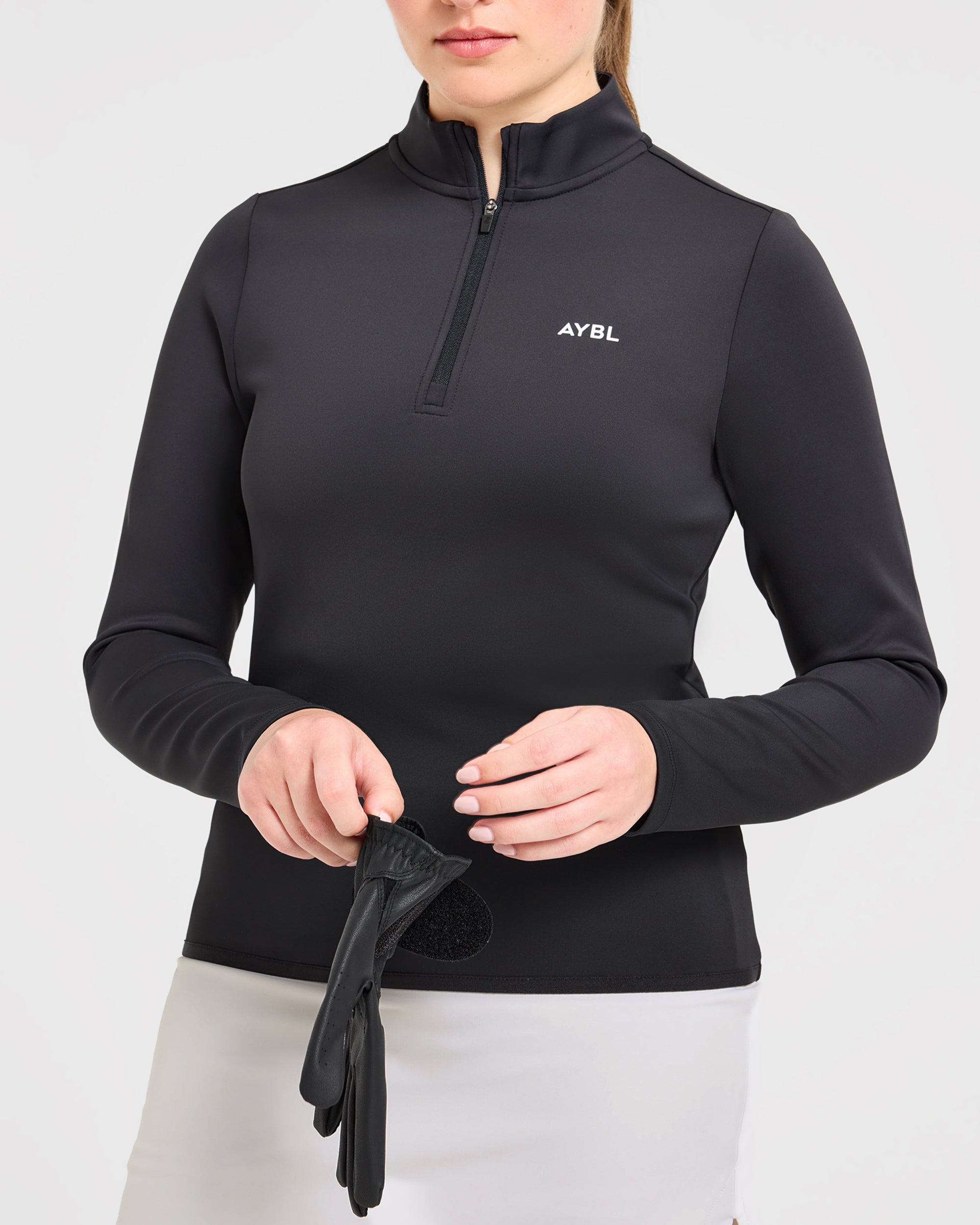 Classic 1/4 Zip Pullover - Zwart