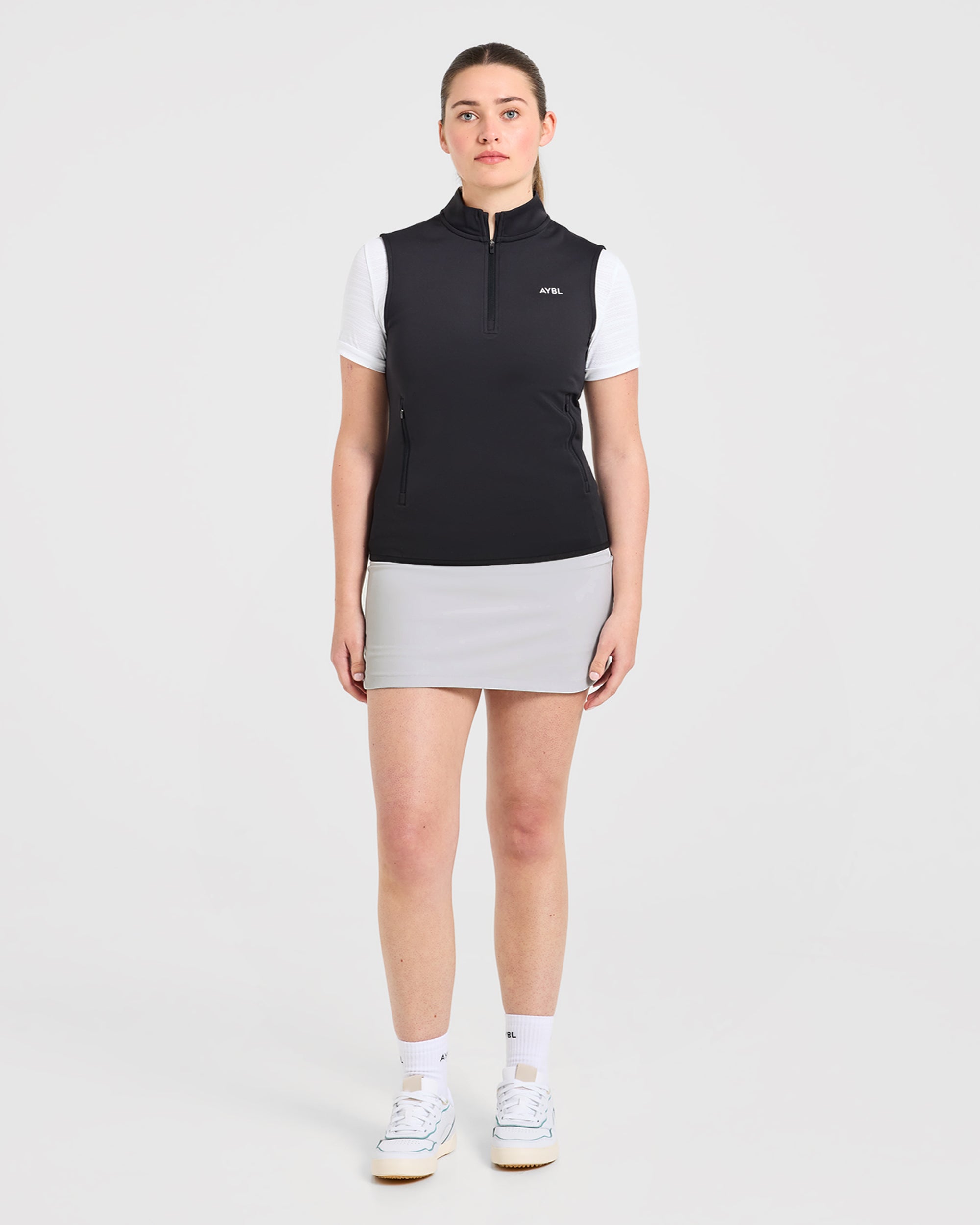 Classic 1/4 Zip Vest - Zwart