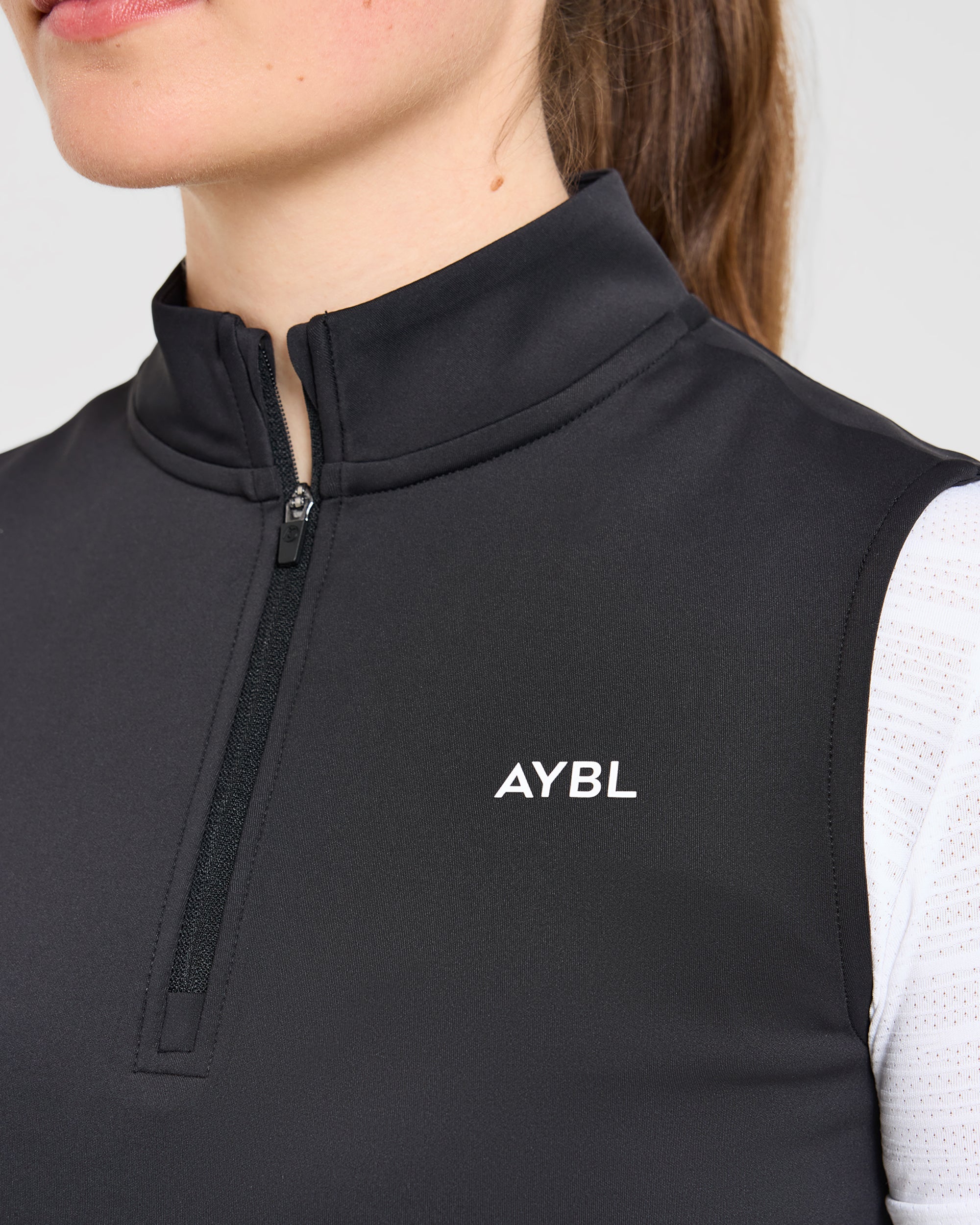 Classic 1/4 Zip Vest - Zwart