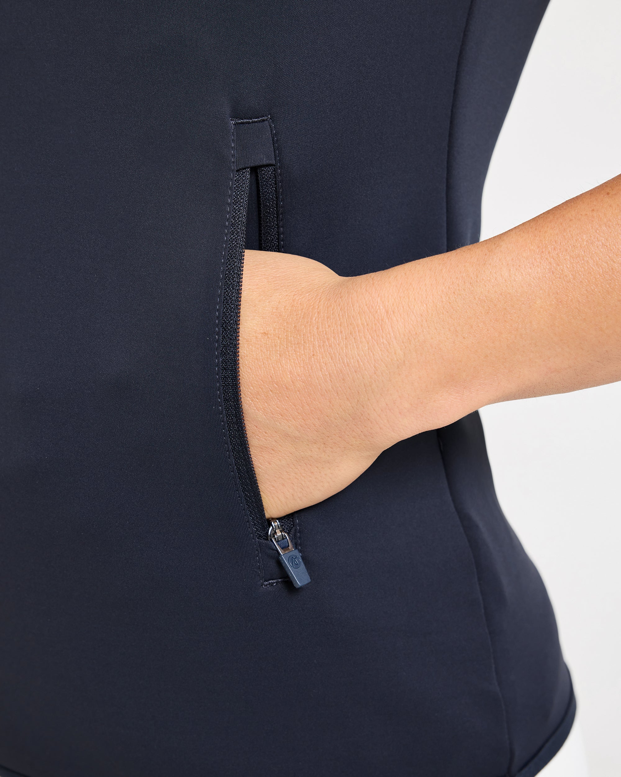 Classic 1/4 Zip Vest - Navy Blauw