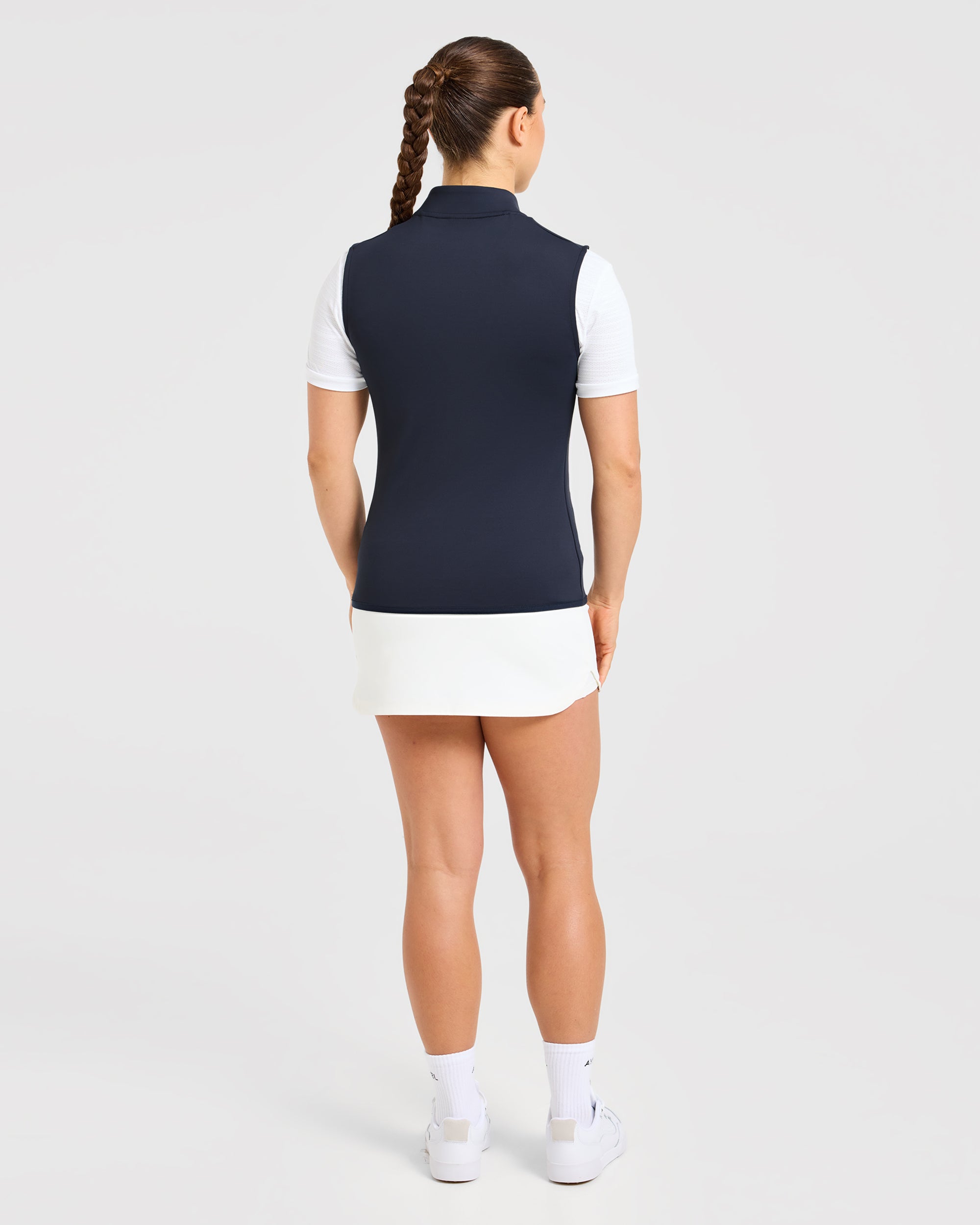 Classic 1/4 Zip Vest - Navy Blauw