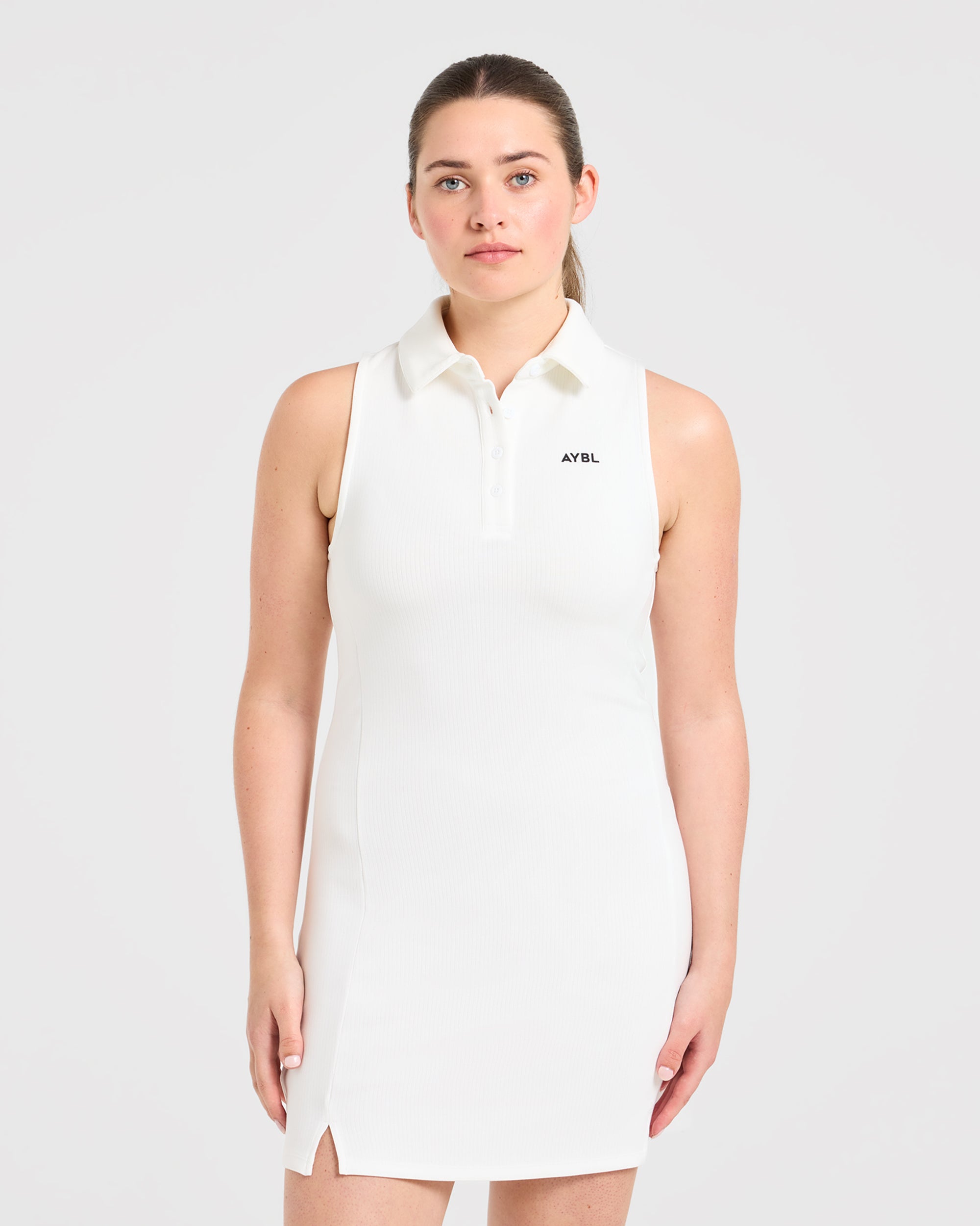 Signature Collar Dress - Wit