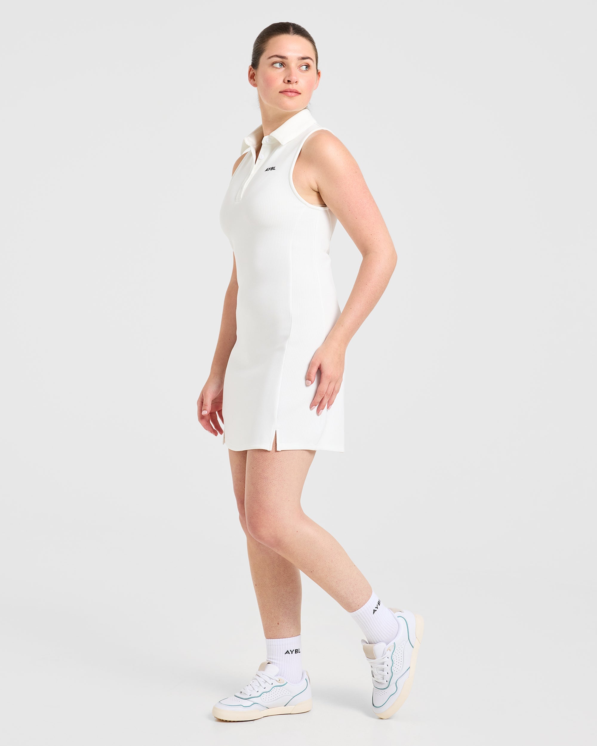 Signature Collar Dress - Wit