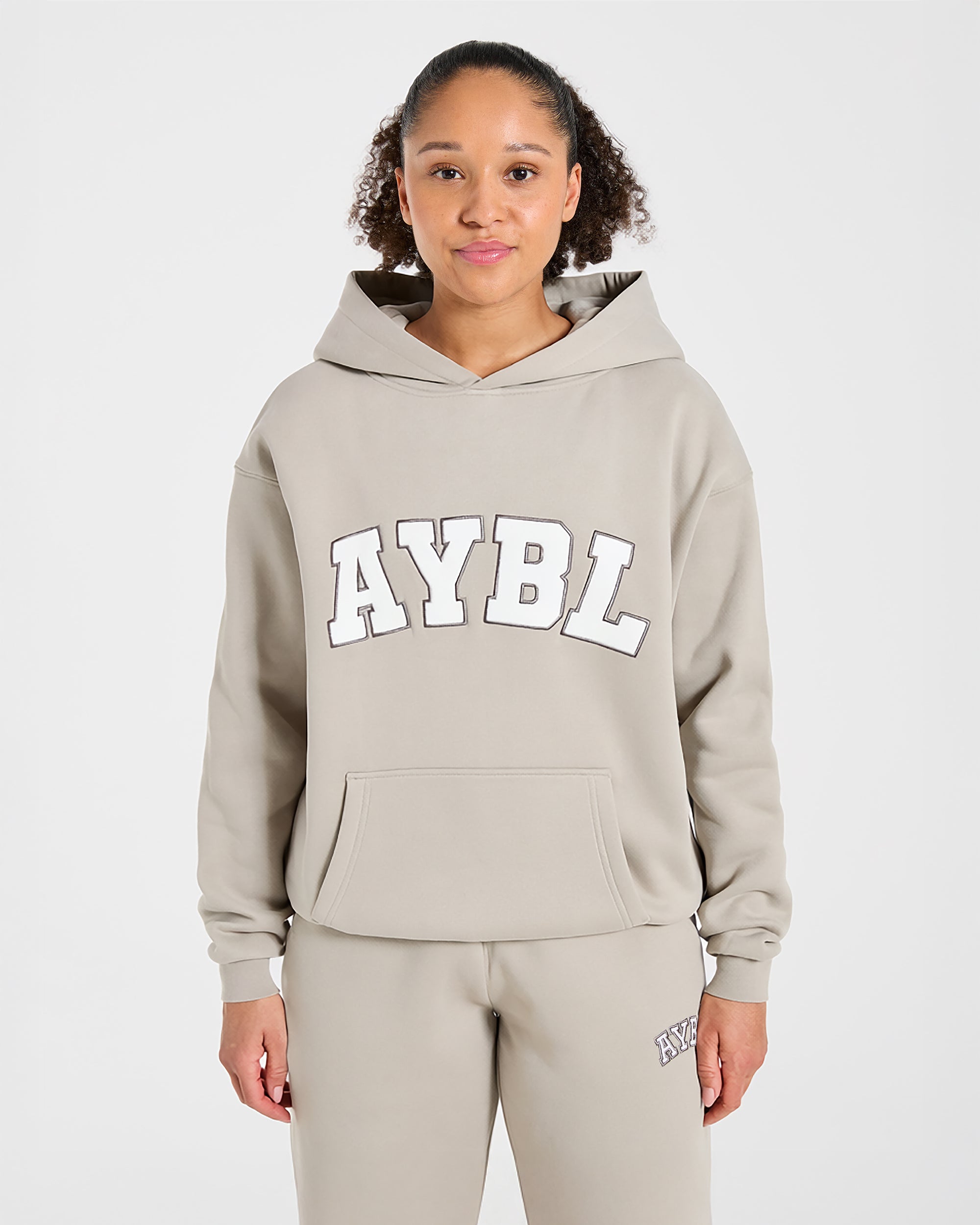 Varsity 2.0 Oversized Hoodie - Taupe