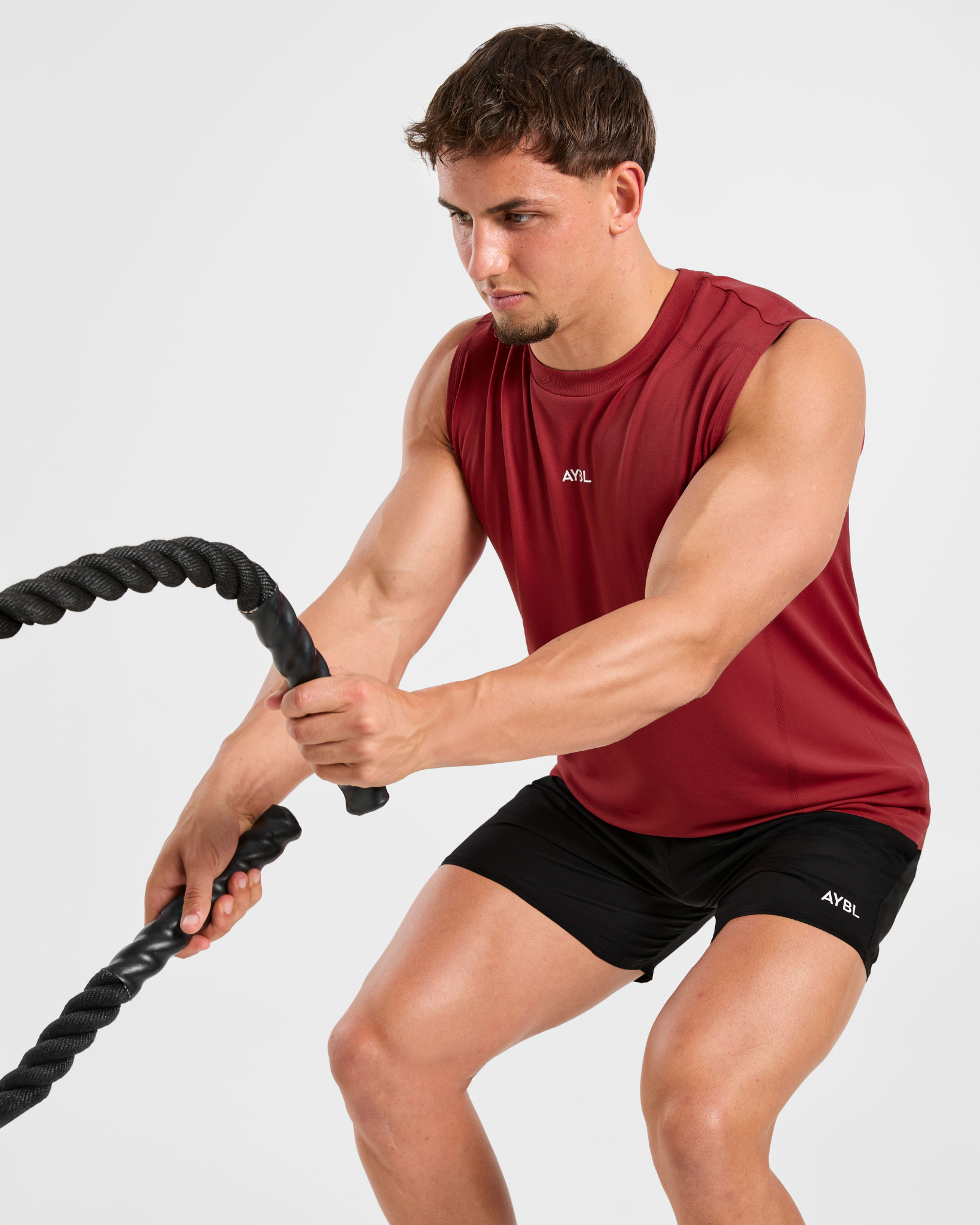 Attain Seamless Vest - Maroon Rood