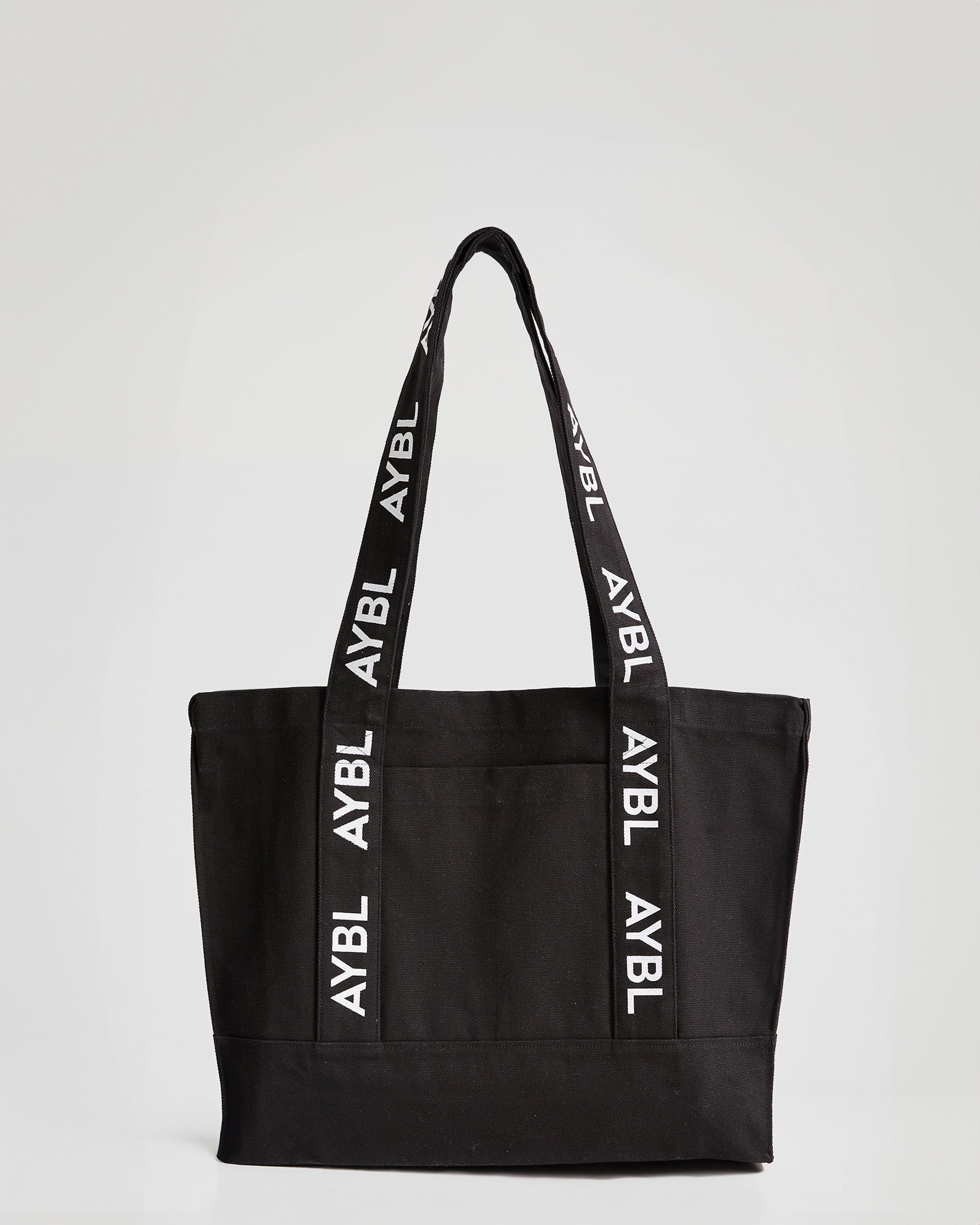 Branded Strap Tote Bag - Zwart