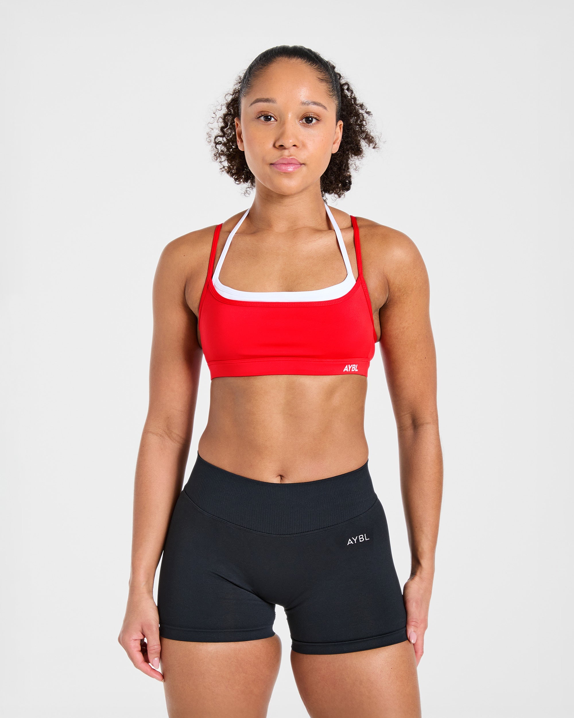 Essential Double Layer Sports Bra - Vibrant Rood