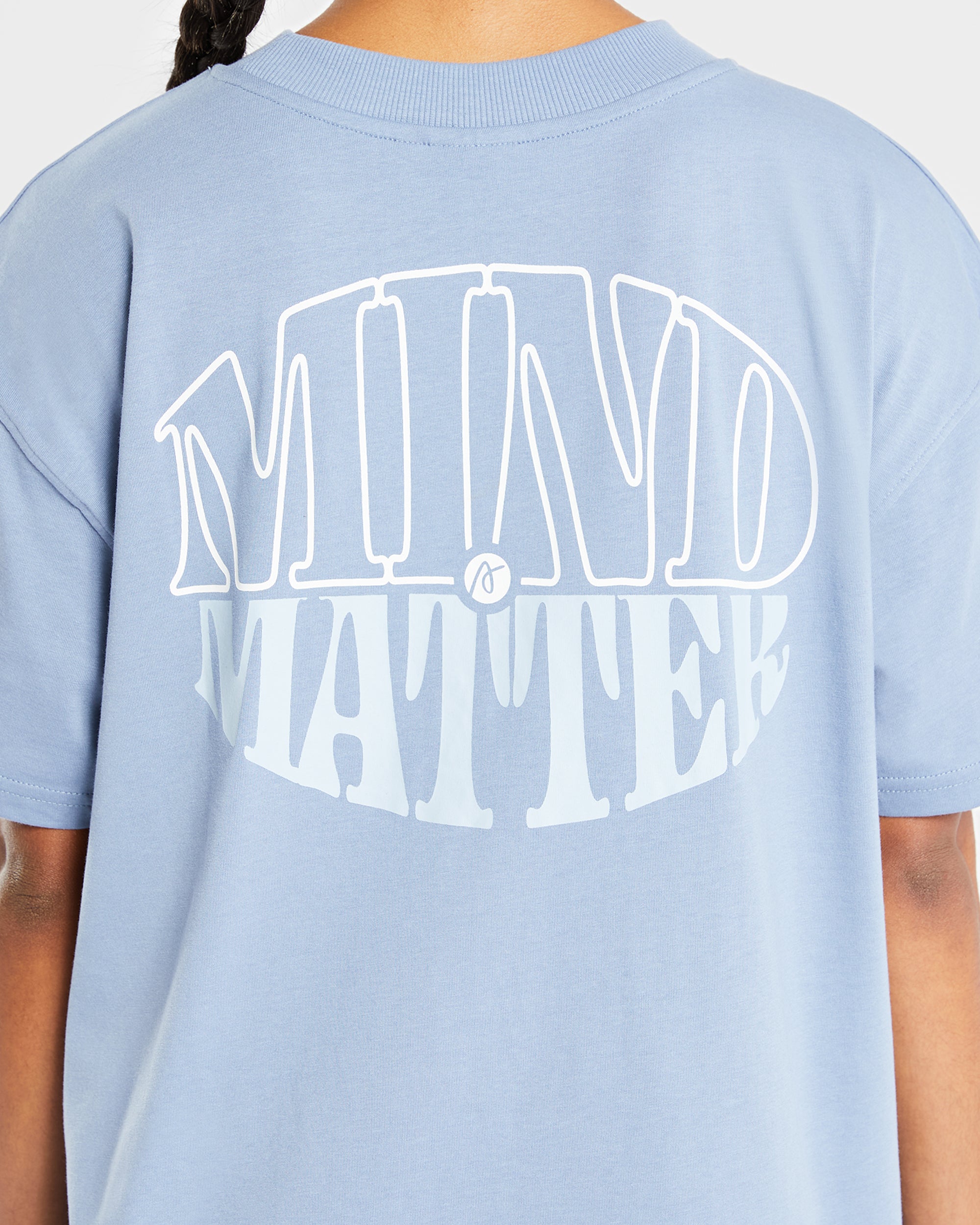 Mind Over Matter Oversized T Shirt - Blauw