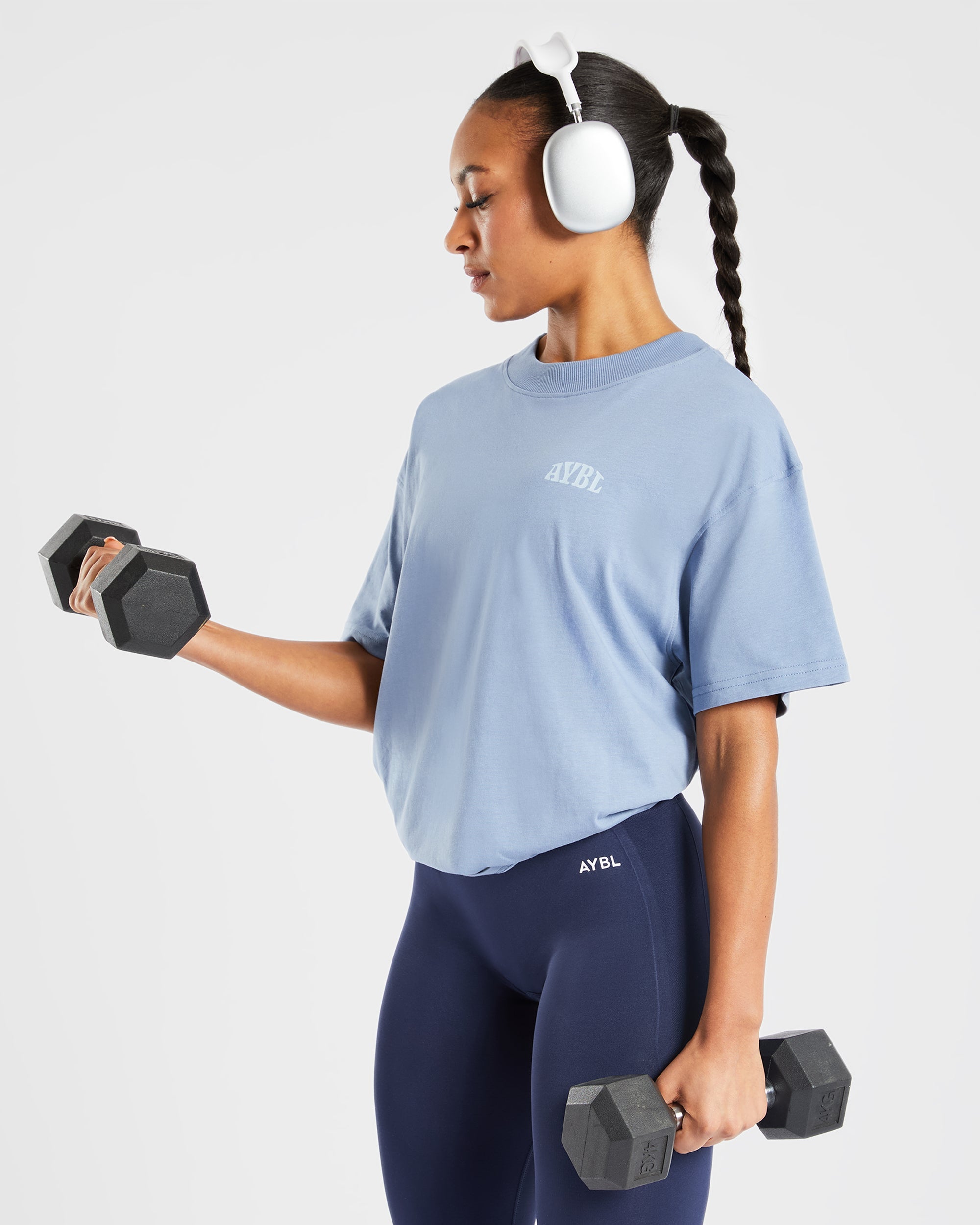 Mind Over Matter Oversized T Shirt - Blauw
