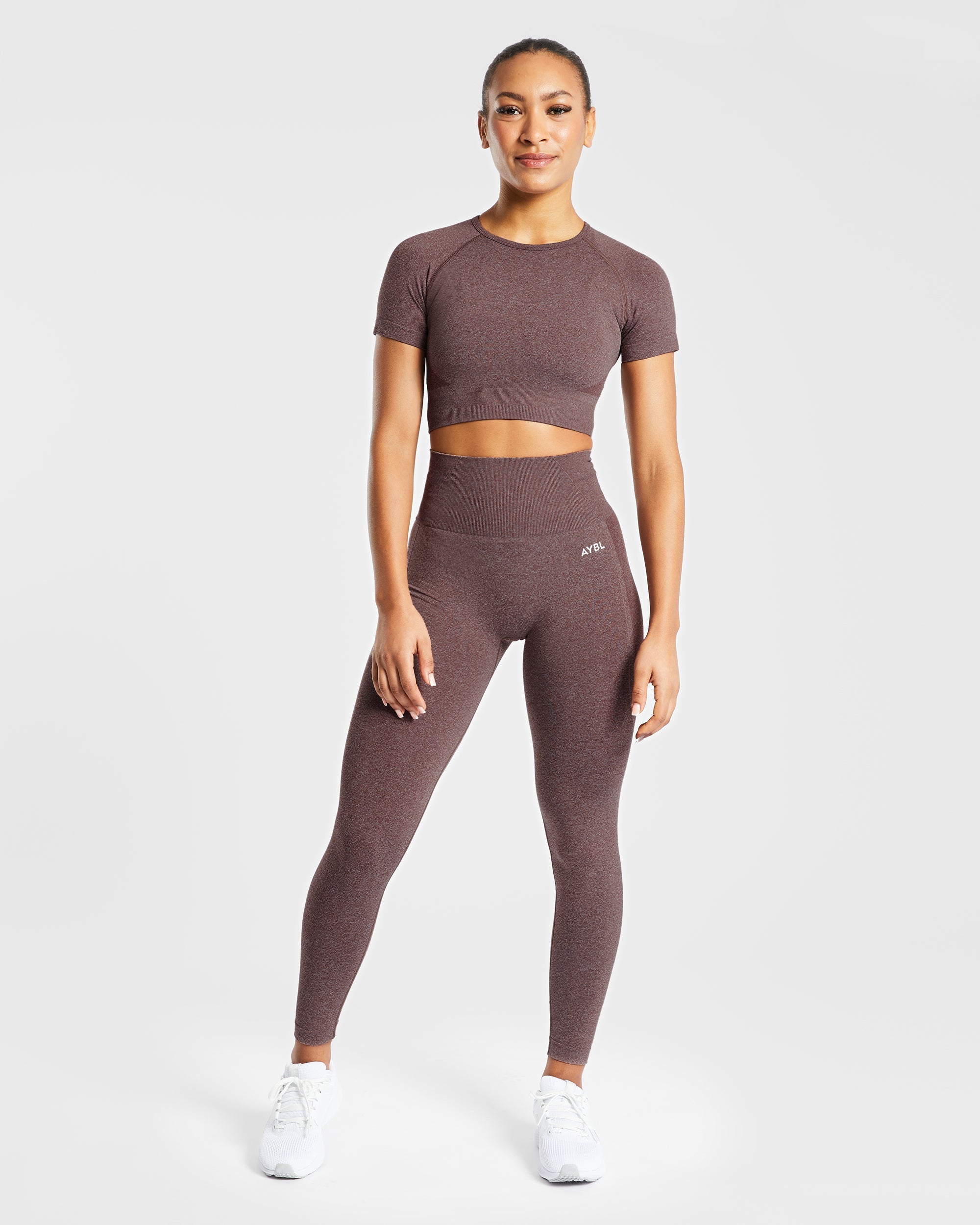 Empower Seamless Crop Top - Bruin Marl