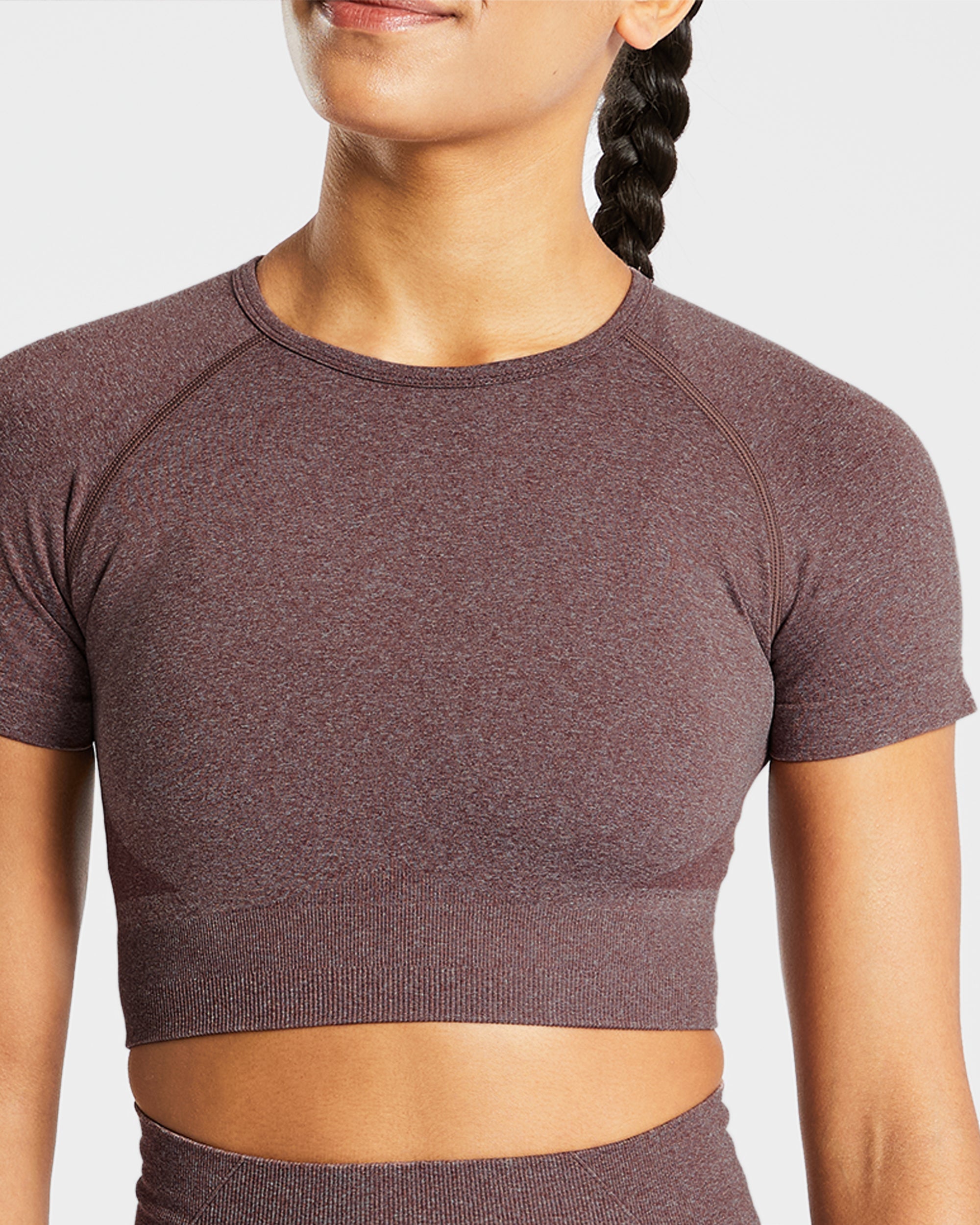 Empower Seamless Crop Top - Bruin Marl