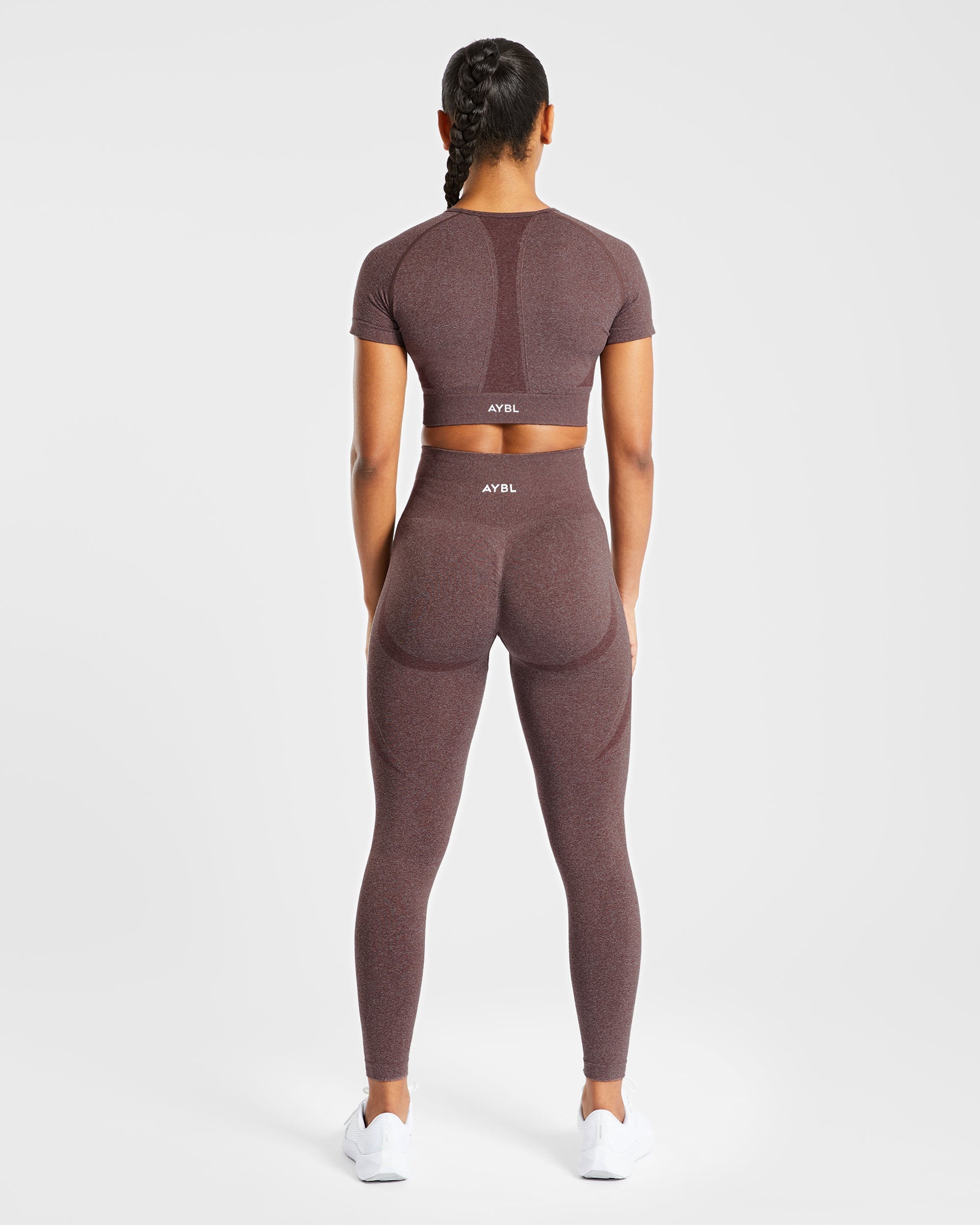 Empower Seamless Crop Top - Bruin Marl