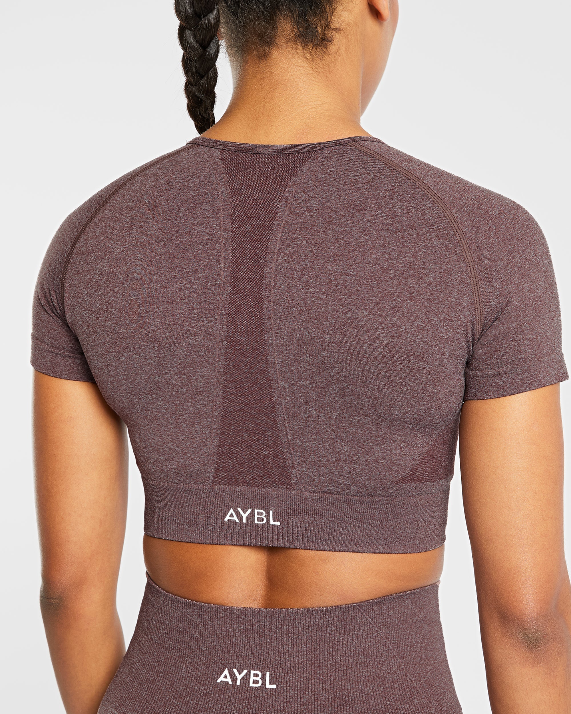 Empower Seamless Crop Top - Bruin Marl