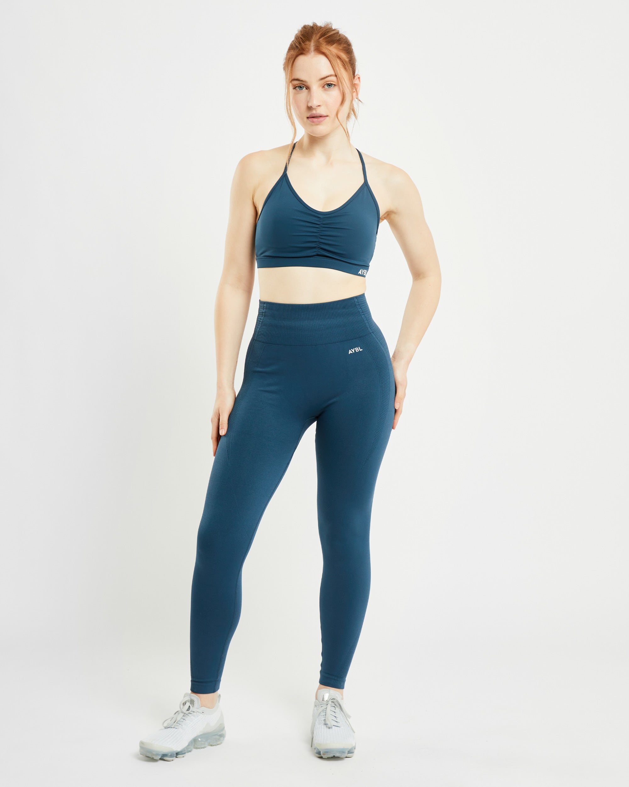 Essential Ruched Sports Bra - Marine Blauw