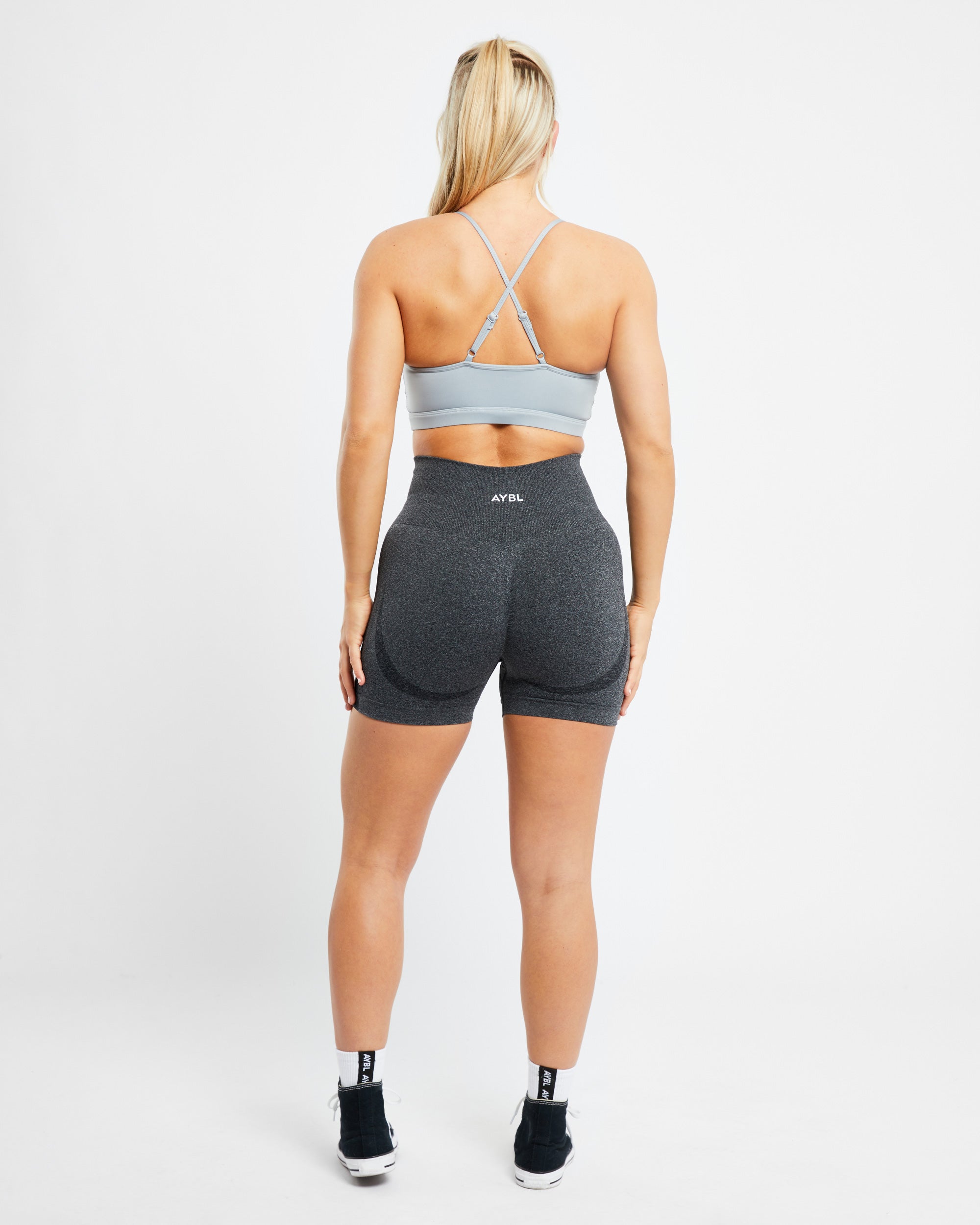 Essential V Neck Sports Bra - Pebble Grijs