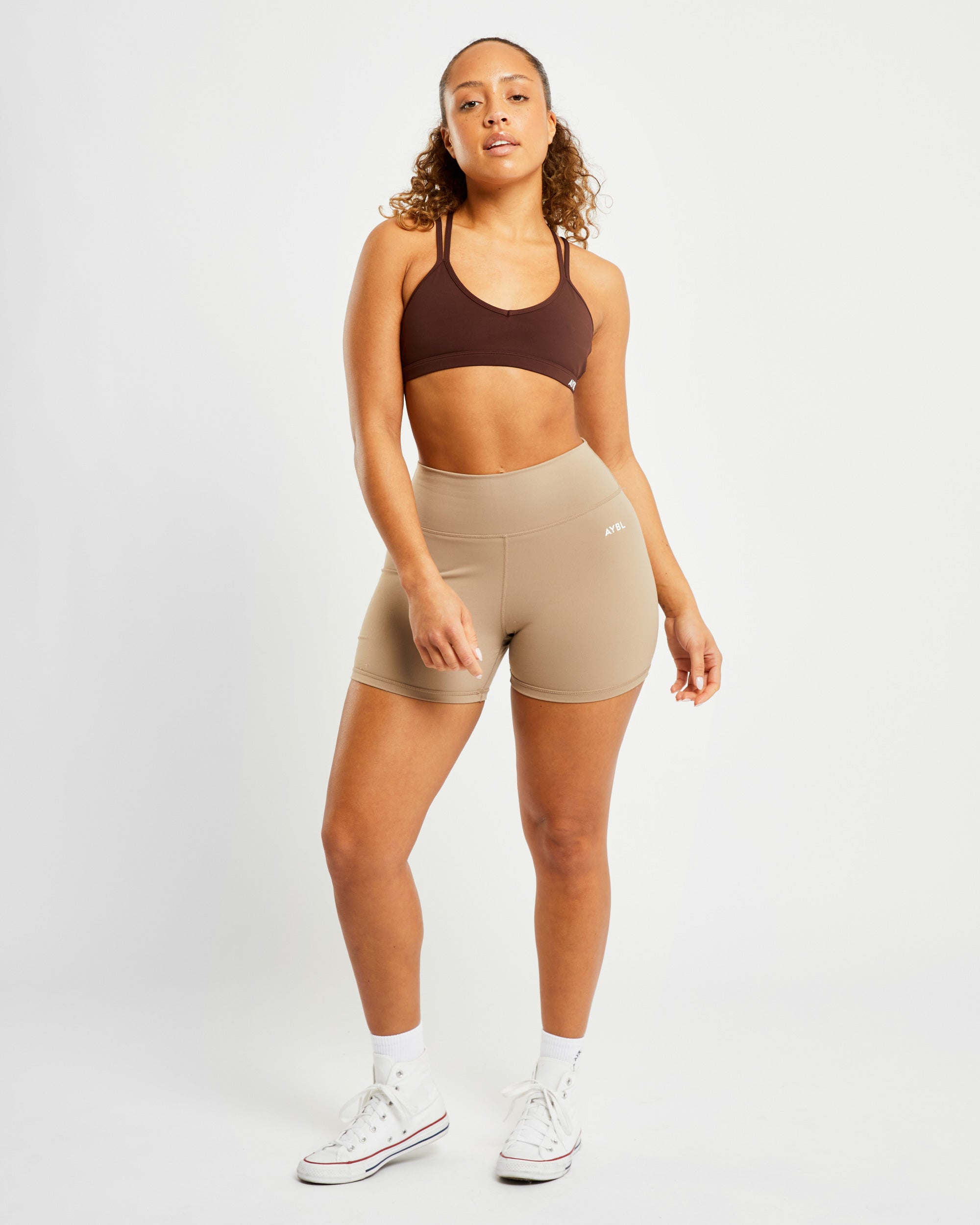 Essential Strappy Sports Bra - Chocolate Bruin