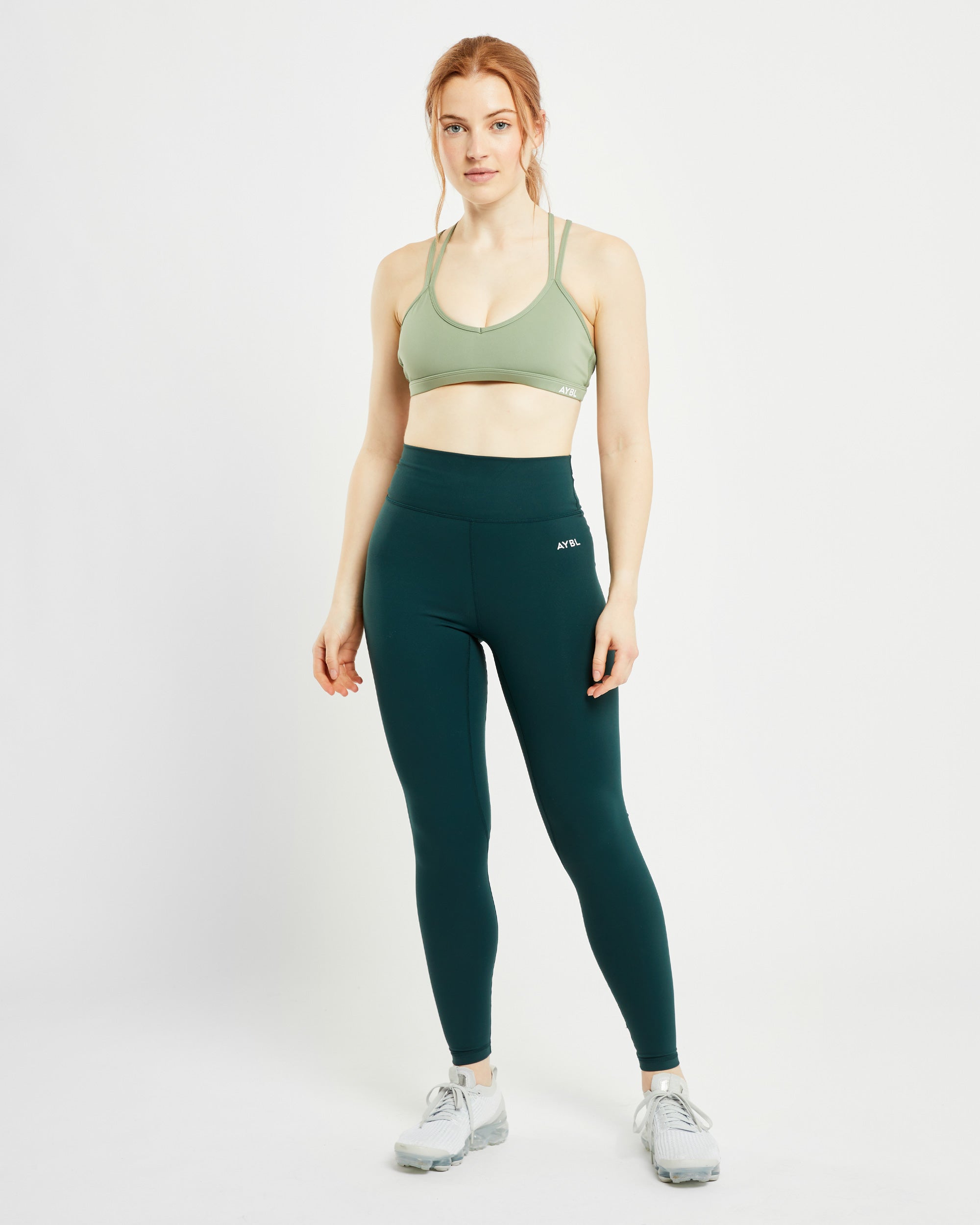 Essential Strappy Sports Bra - Olive Groen