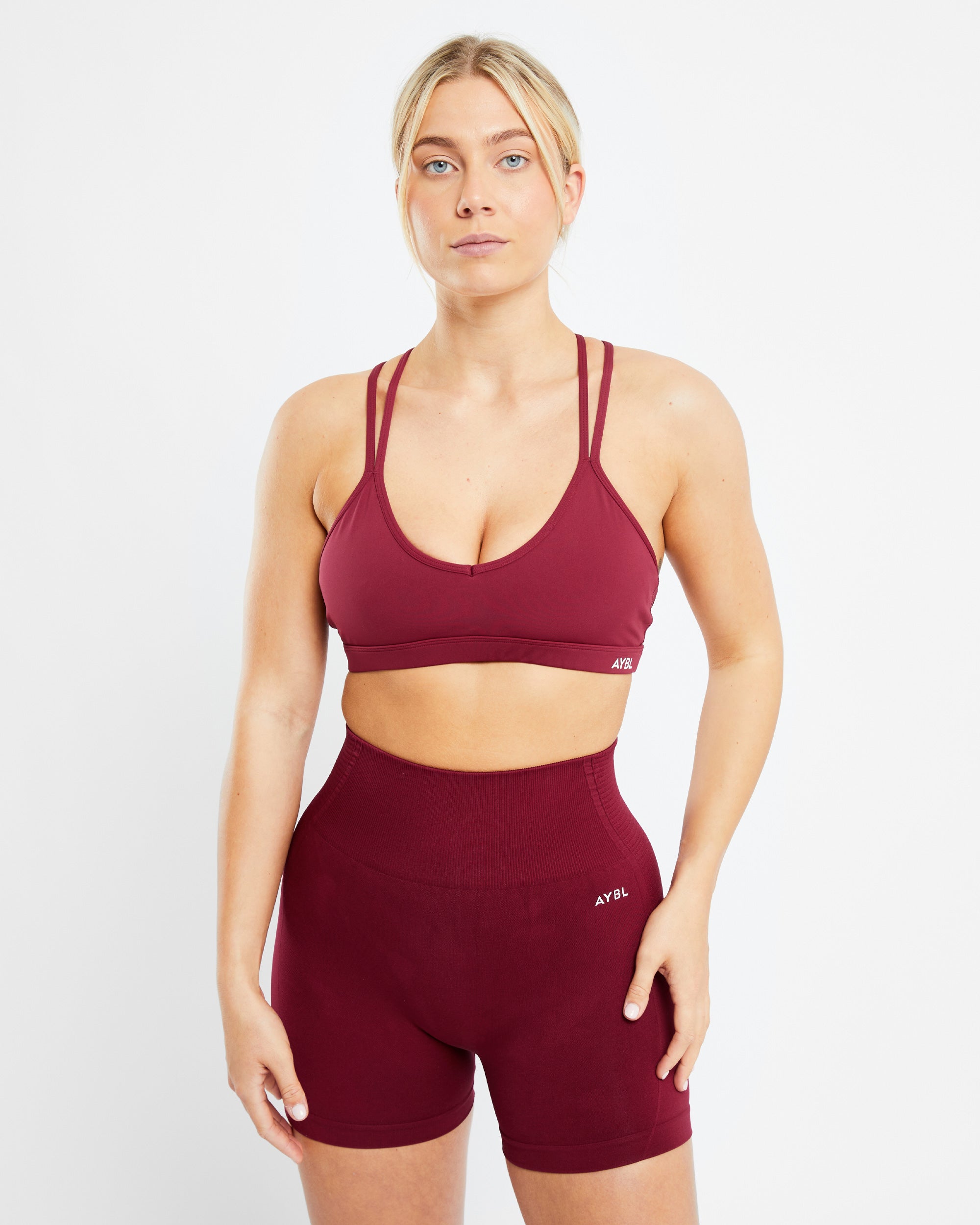 Essential Strappy Sports Bra - Rumba Rood