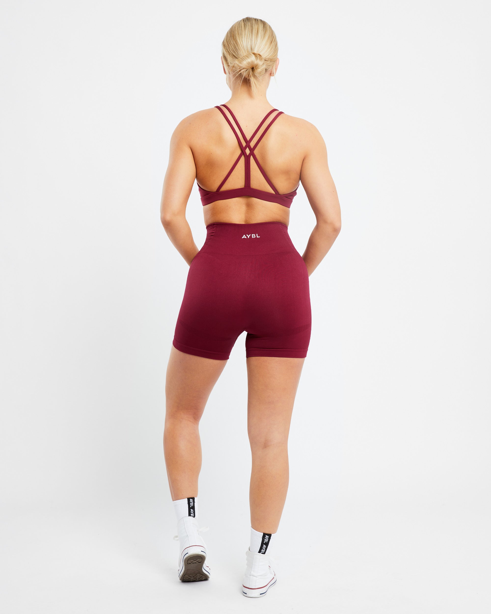 Essential Strappy Sports Bra - Rumba Rood