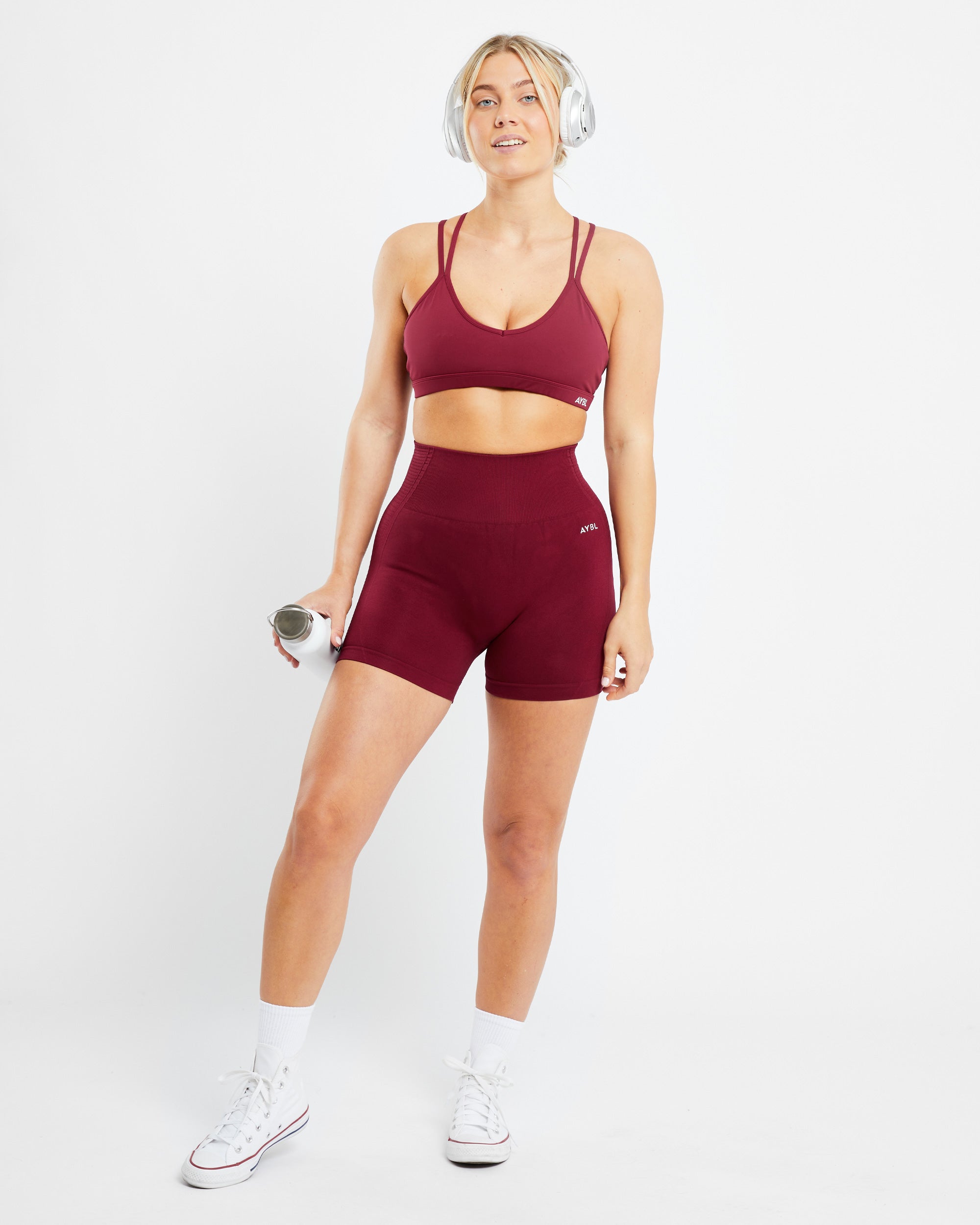 Essential Strappy Sports Bra - Rumba Rood