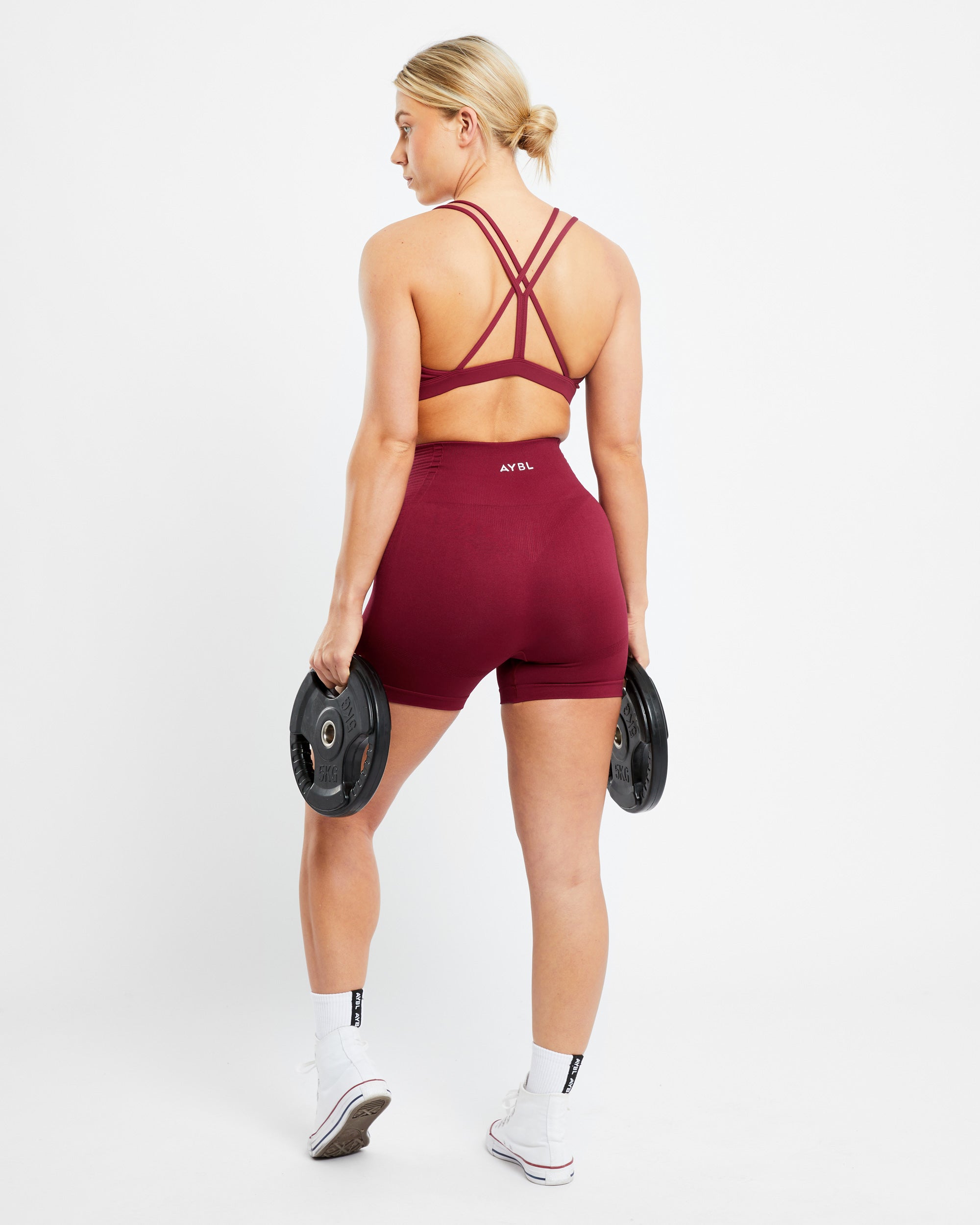 Essential Strappy Sports Bra - Rumba Rood