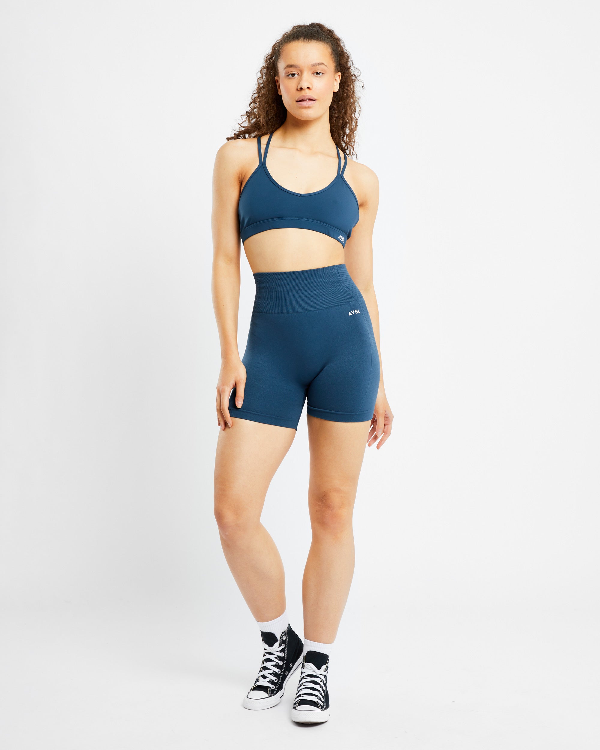 Essential Strappy Sports Bra - Marine Blauw