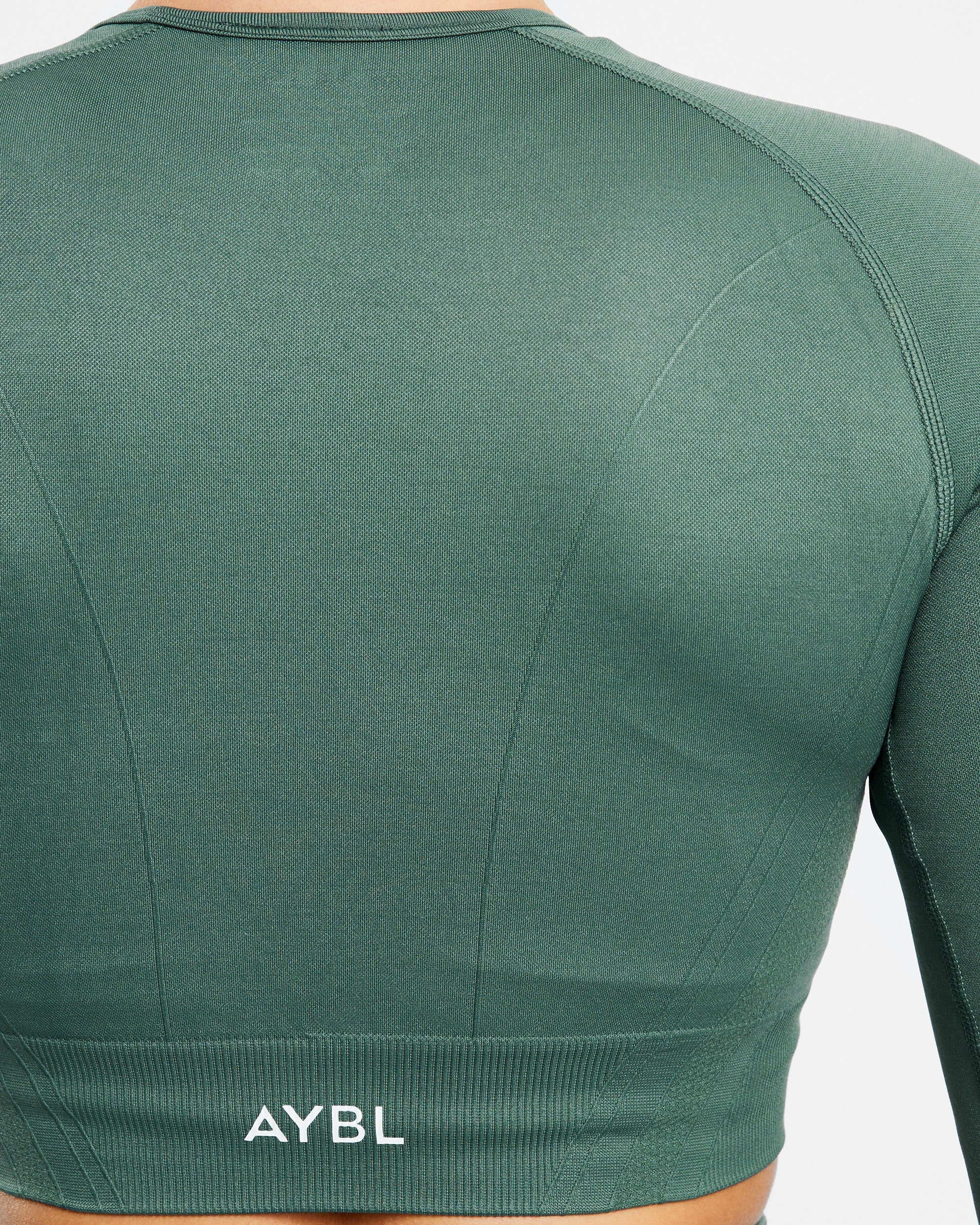 Balance V2 Seamless Long Sleeve Crop Top - Groen