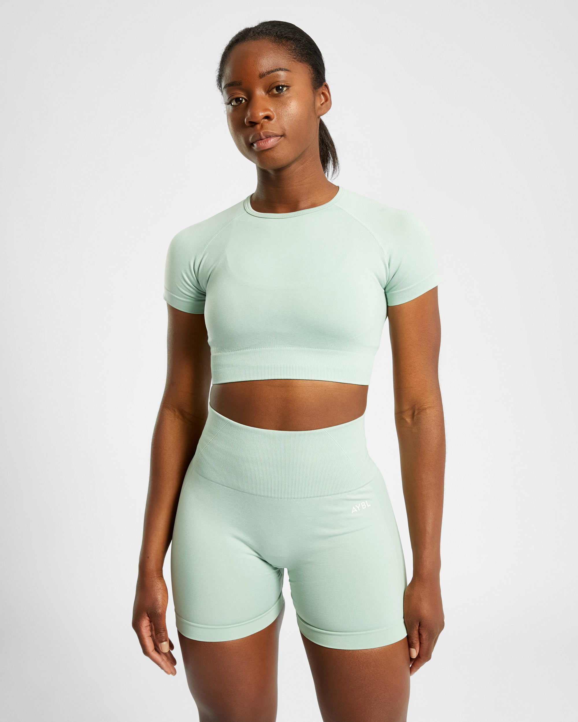 Empower Seamless Crop Top - Spring Groen Marl