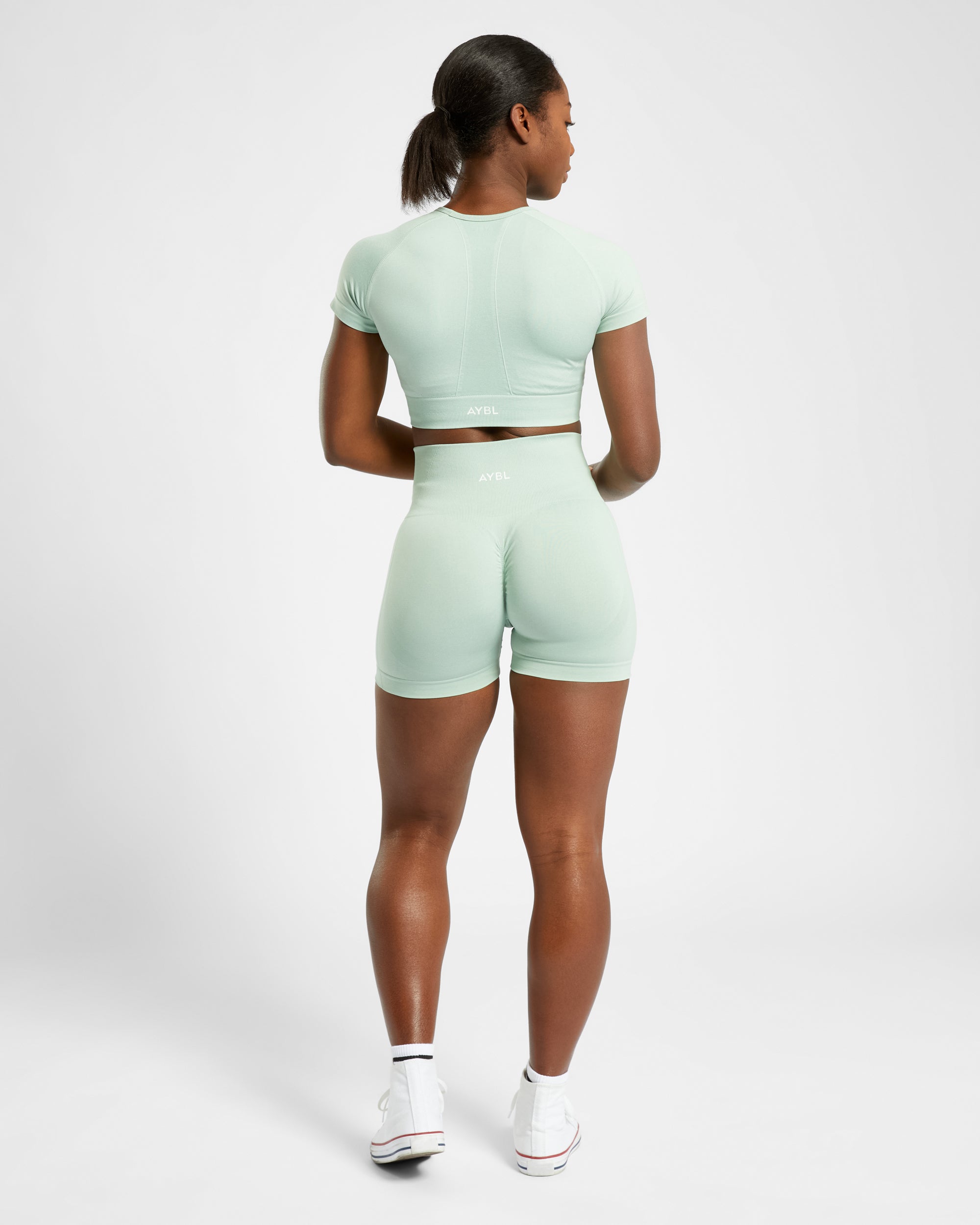 Empower Seamless Crop Top - Spring Groen Marl