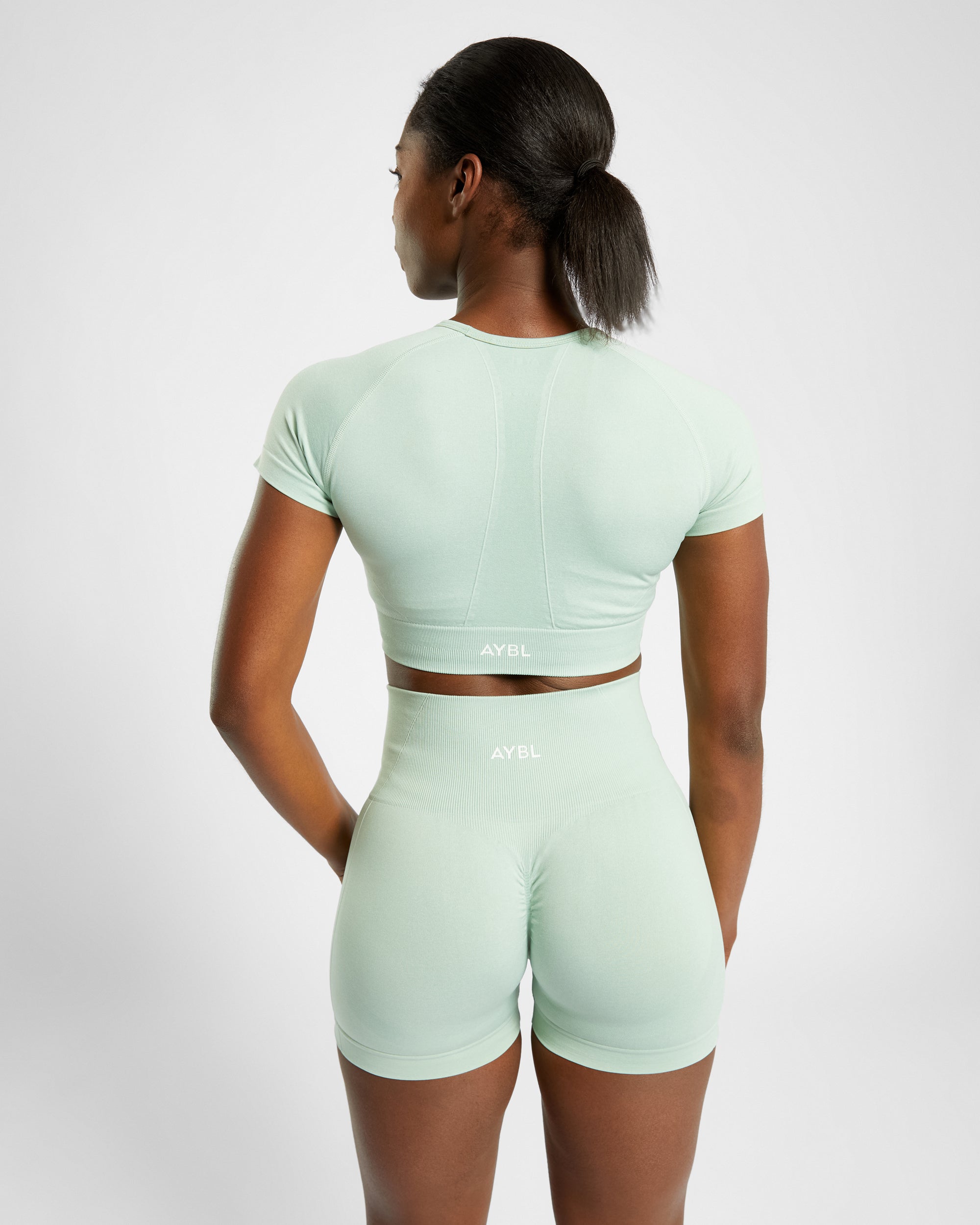 Empower Seamless Crop Top - Spring Groen Marl