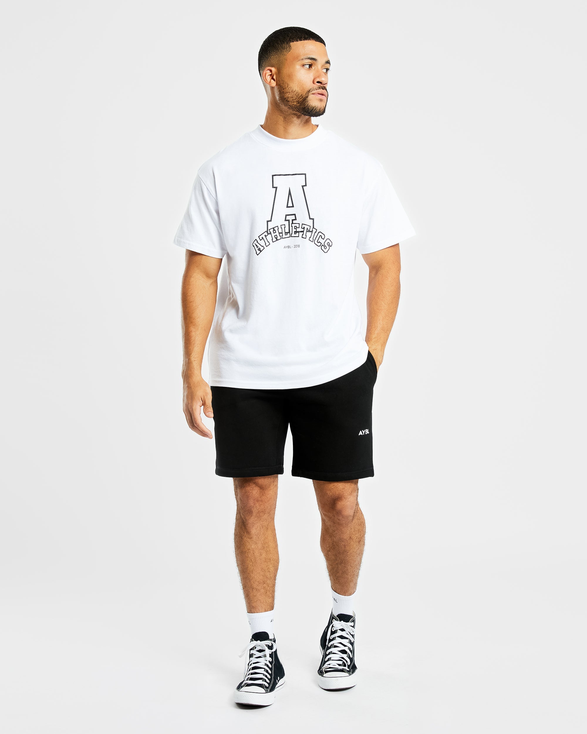 Athletics Varsity Oversized T Shirt - Wit