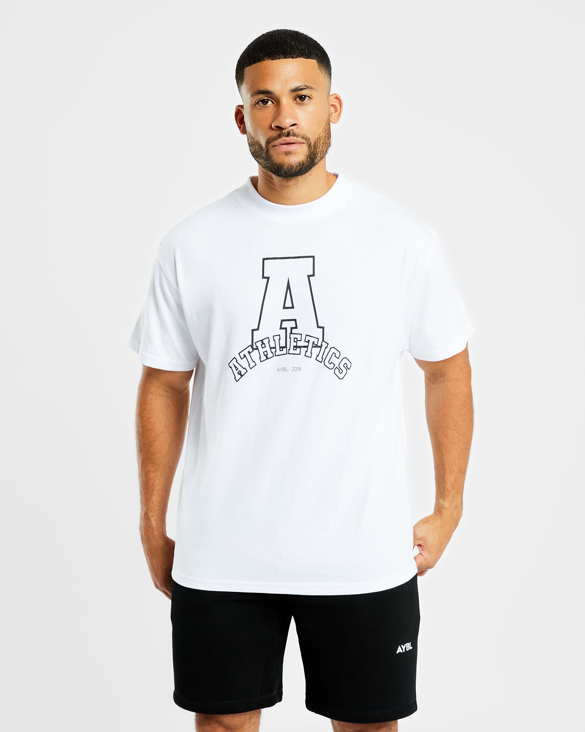 Athletics Varsity Oversized T Shirt - Wit