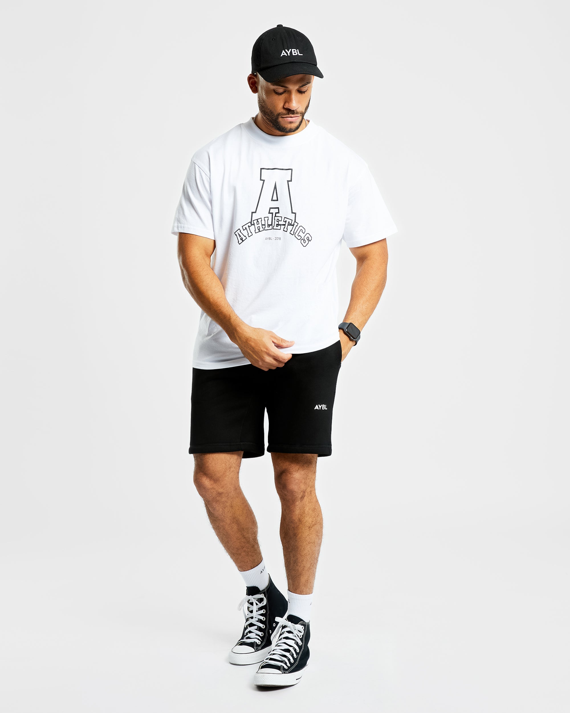 Athletics Varsity Oversized T Shirt - Wit