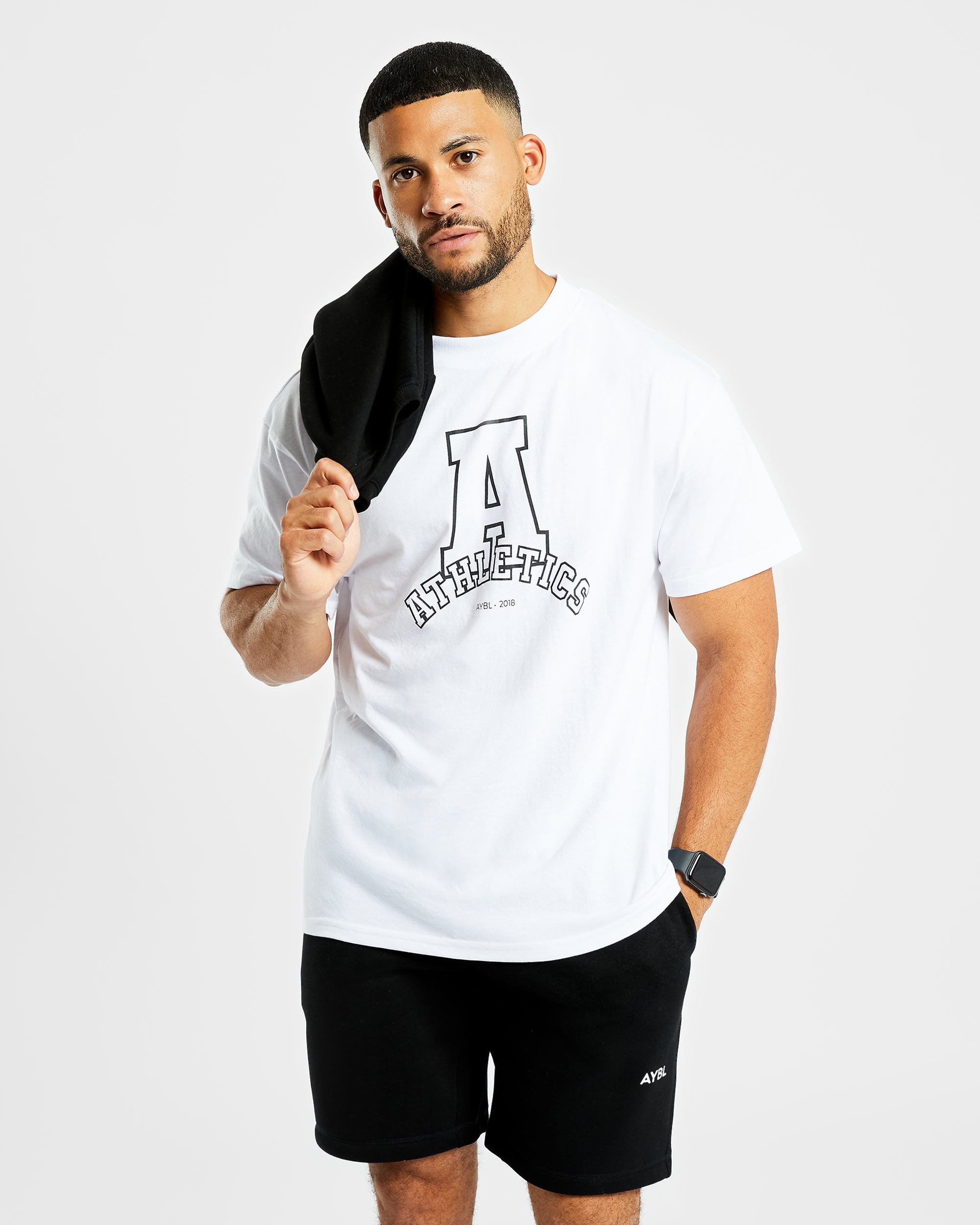 Athletics Varsity Oversized T Shirt - Wit