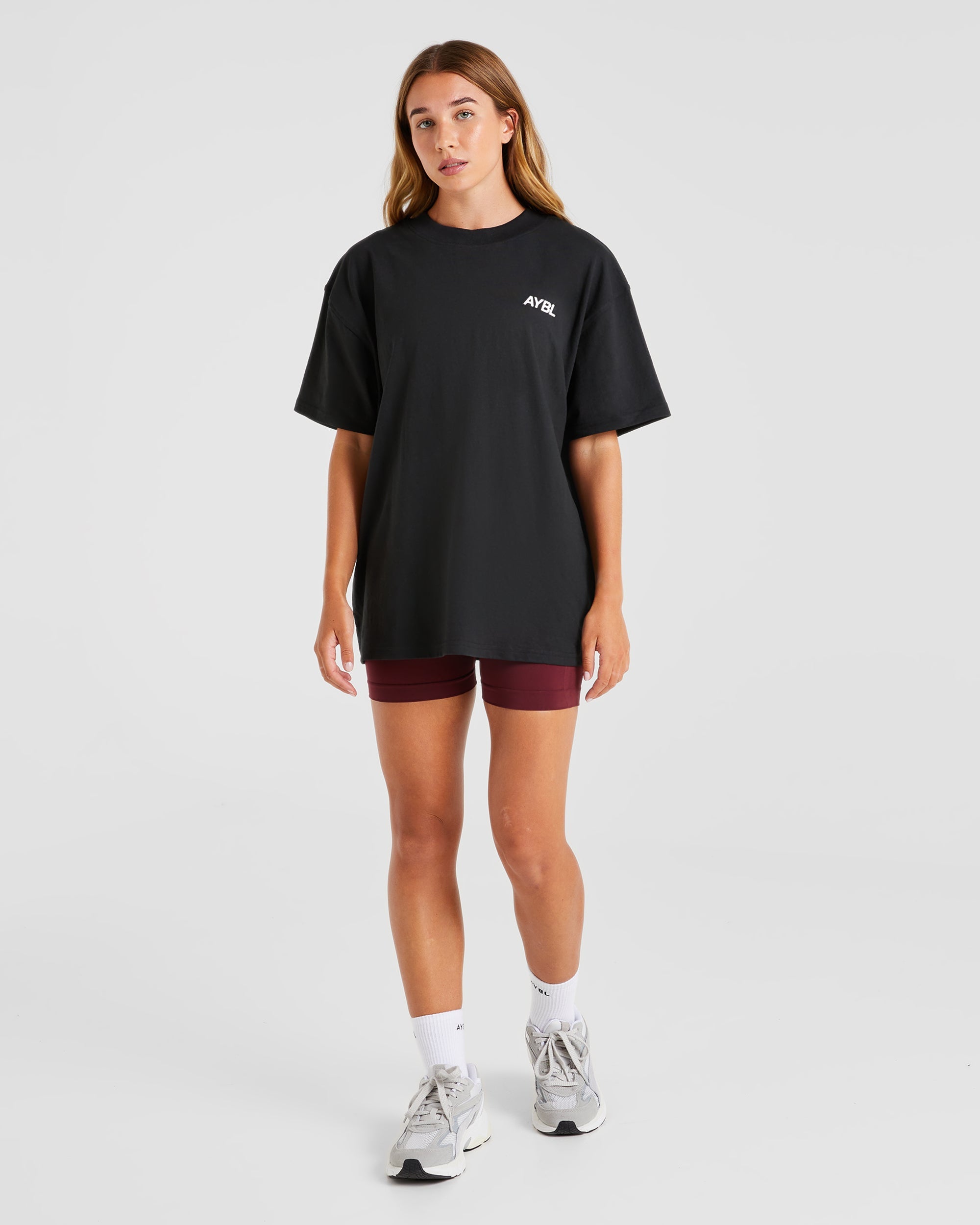 AYBL Sports Club Oversized T Shirt - Zwart