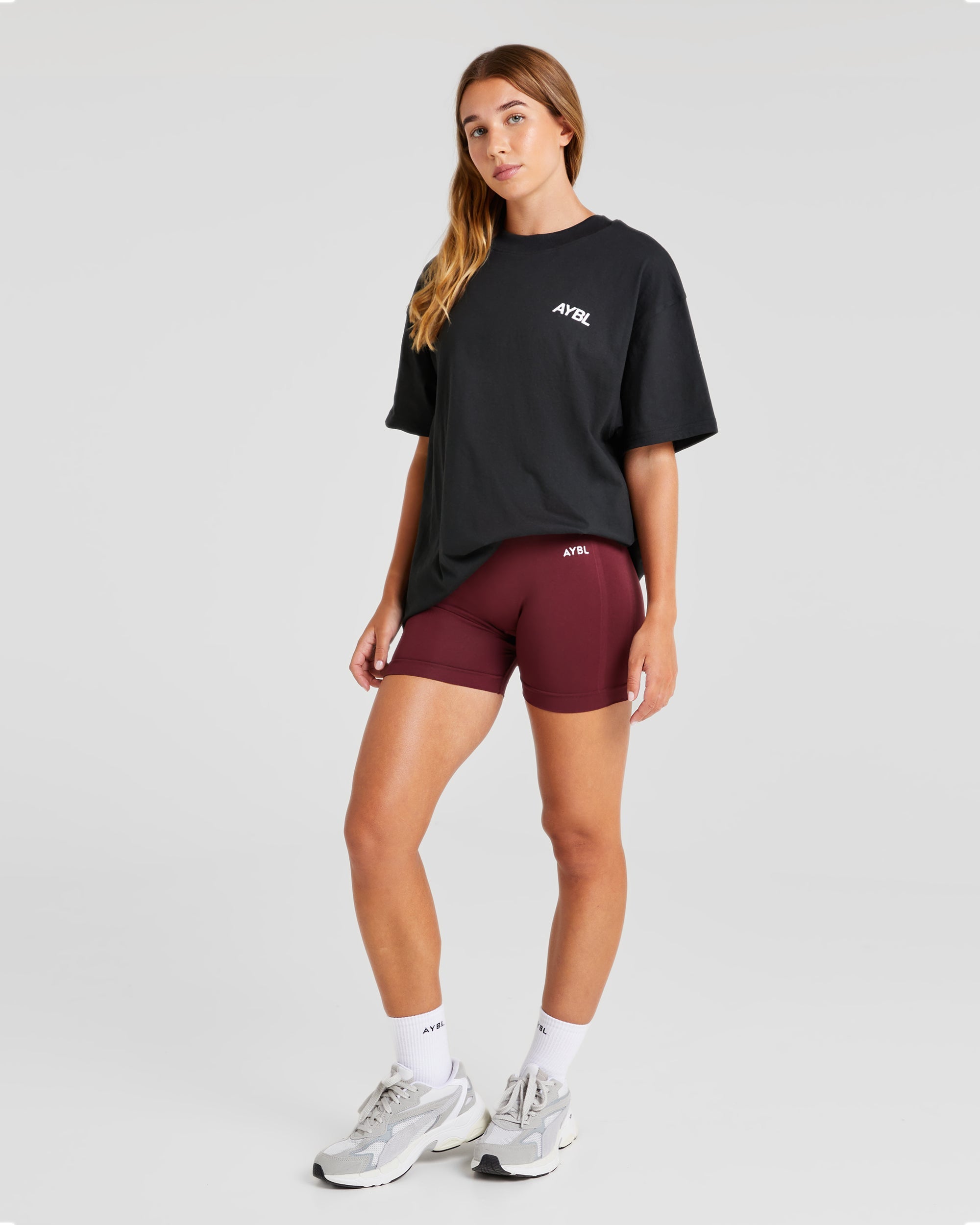 AYBL Sports Club Oversized T Shirt - Zwart