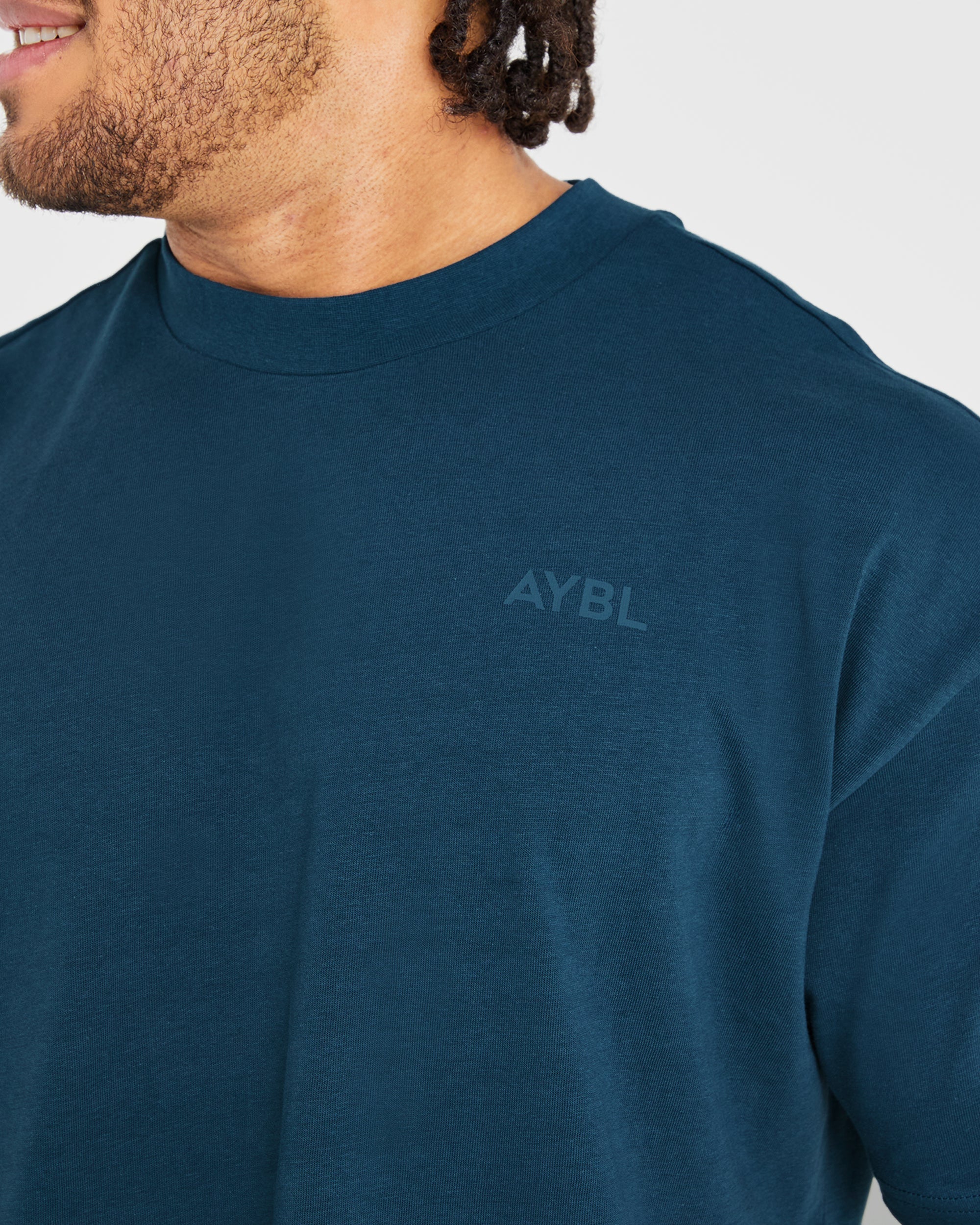 Essential Oversized T Shirt - Marine Blauw