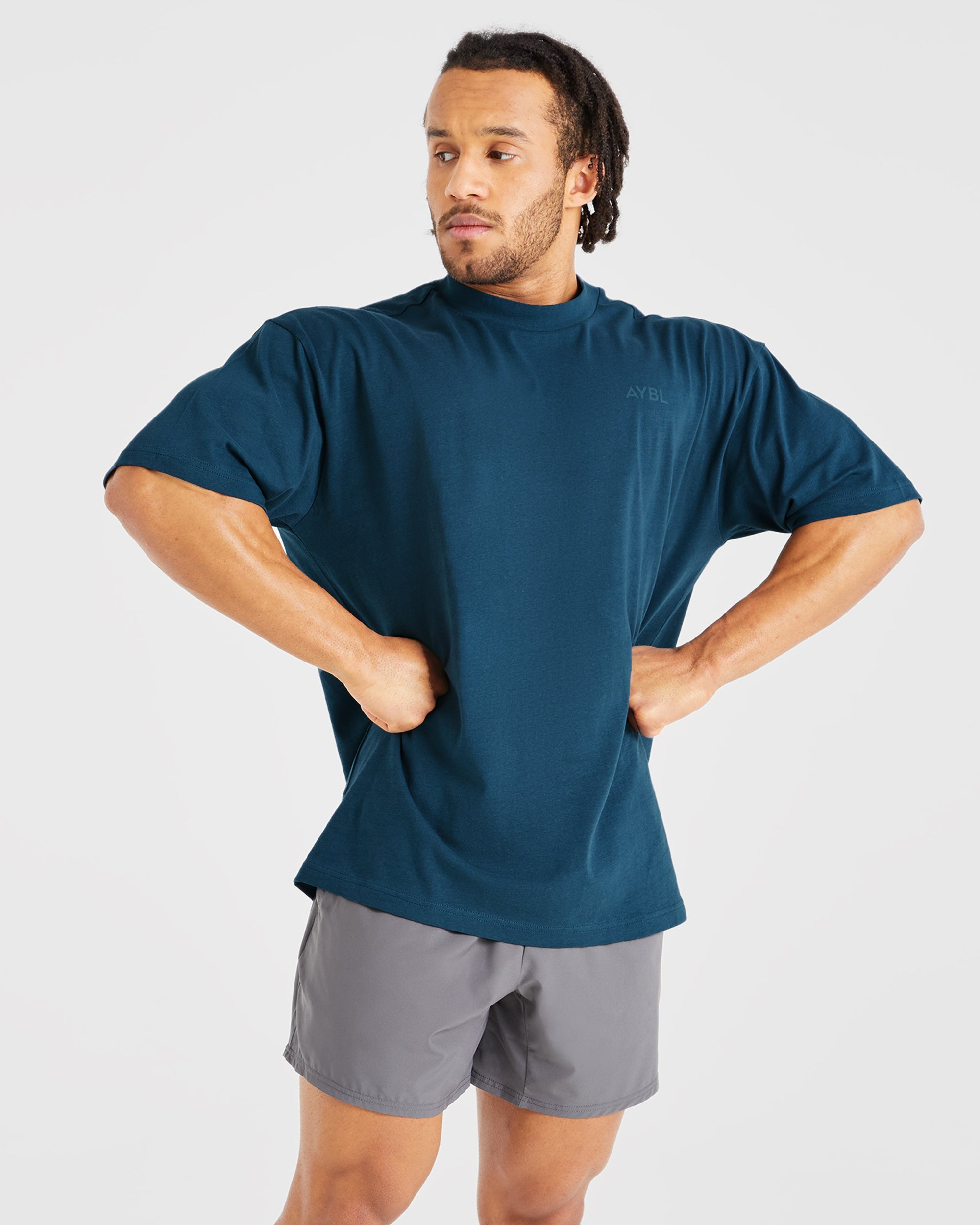 Essential Oversized T Shirt - Marine Blauw