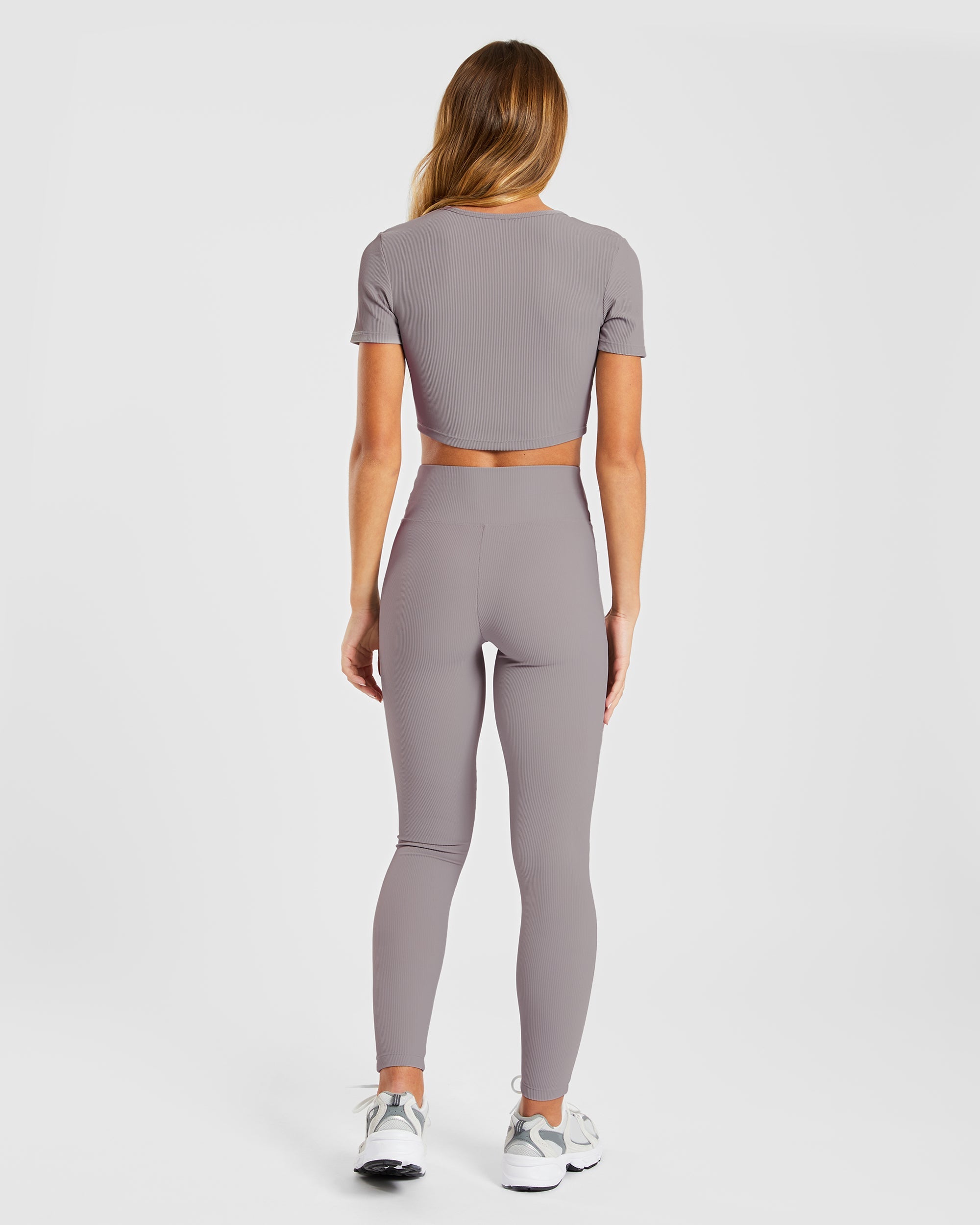 Sculpt Ribbed Leggings - Fog Grijs