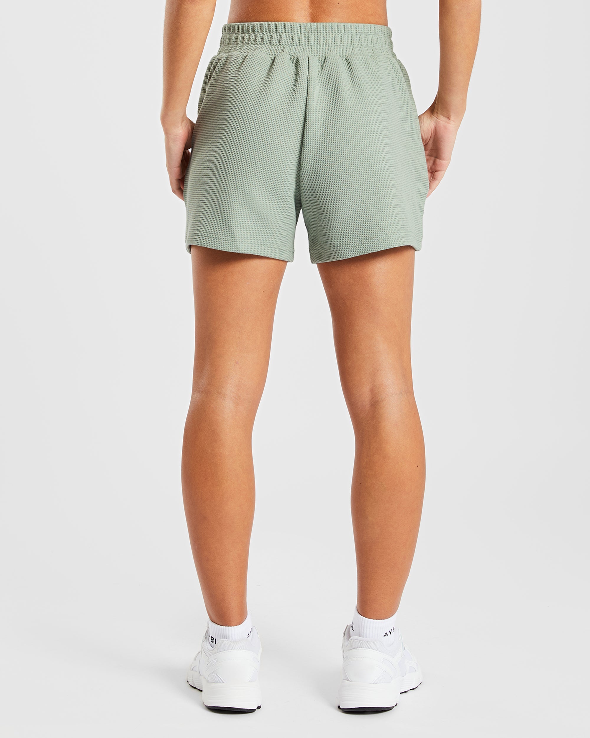 Waffle Shorts - Sage Groen