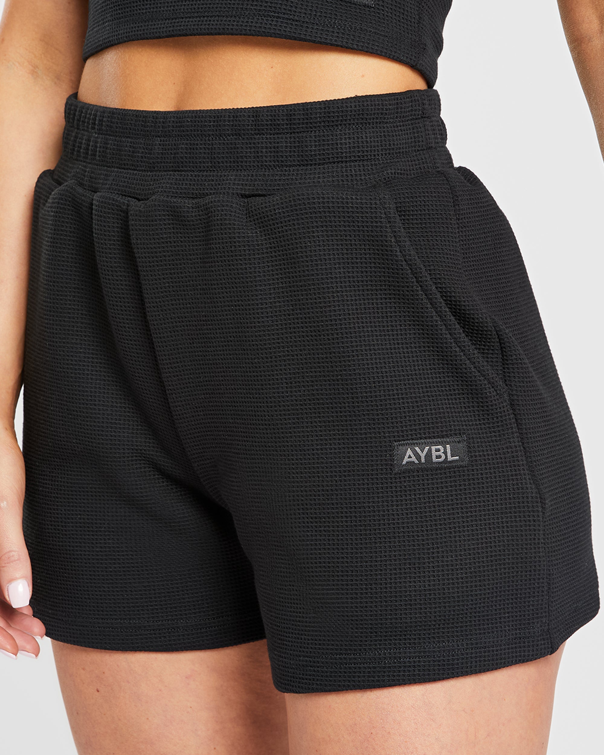 Waffle Shorts - Zwart