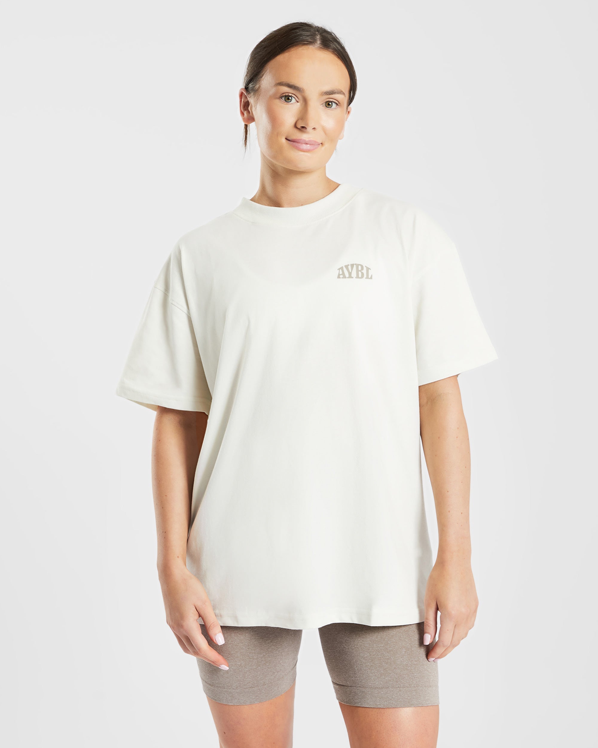 Mind Over Matter Oversized T Shirt - Beige/Bruin