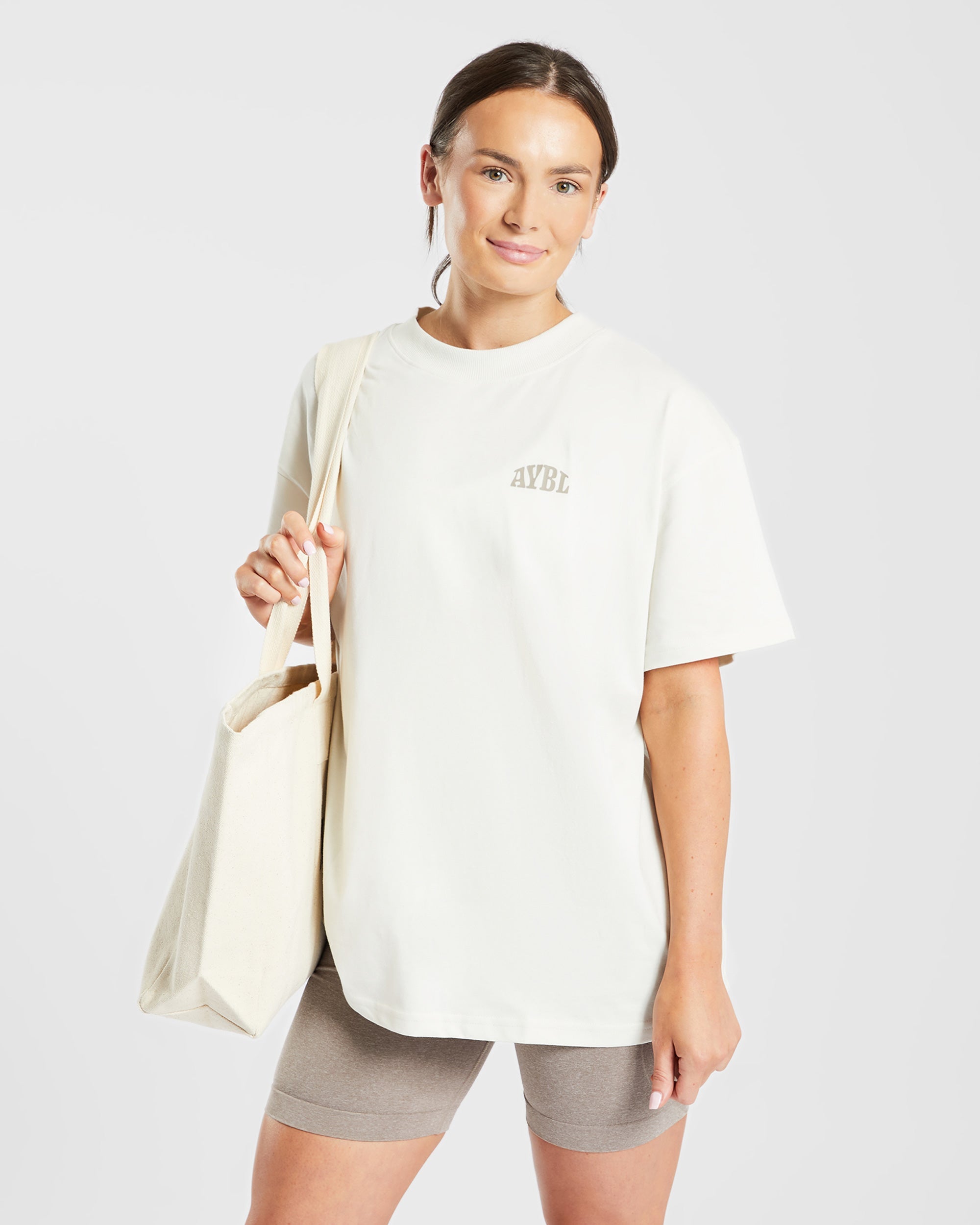Mind Over Matter Oversized T Shirt - Beige/Bruin