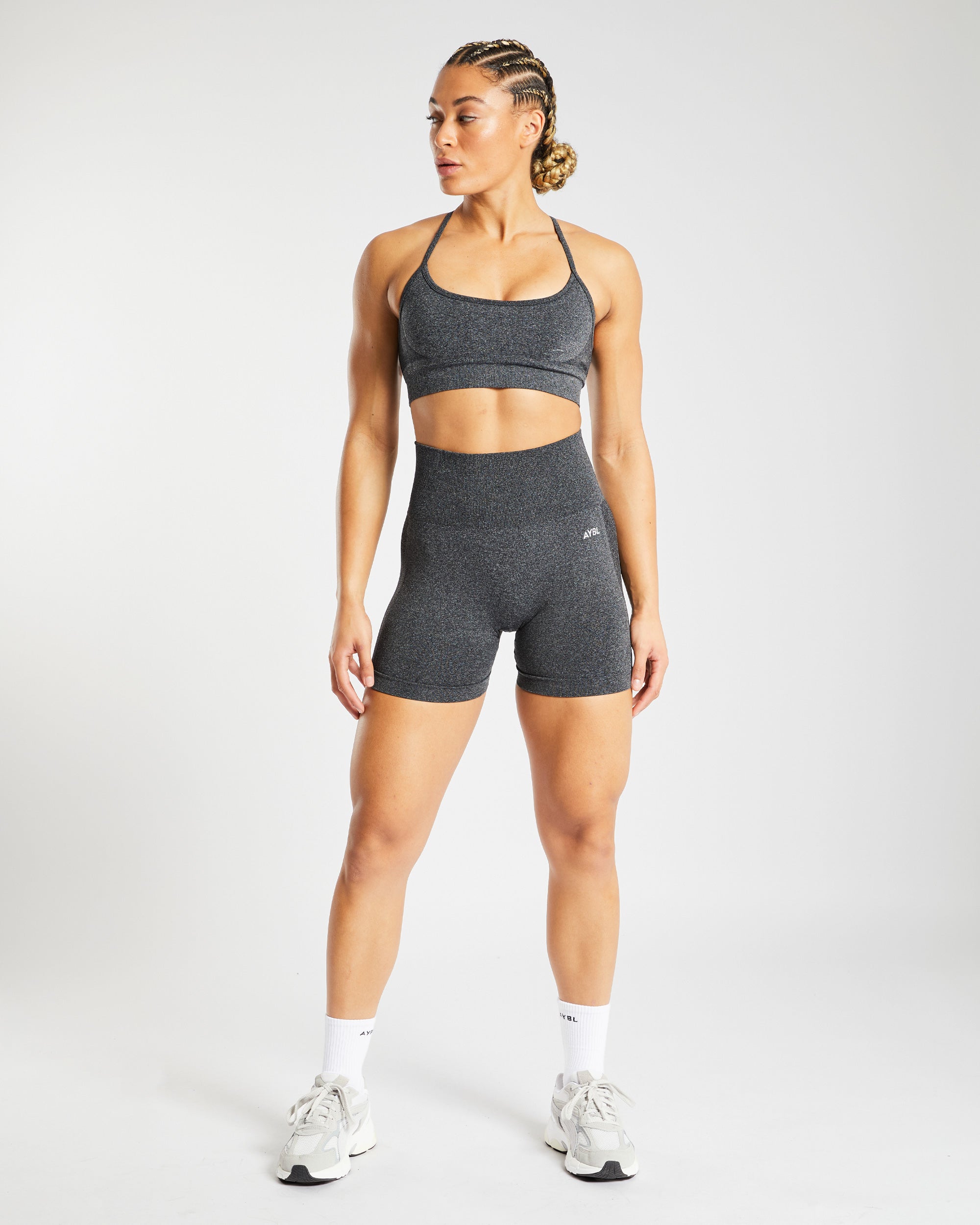 Empower Seamless Shorts - Zwart Marl