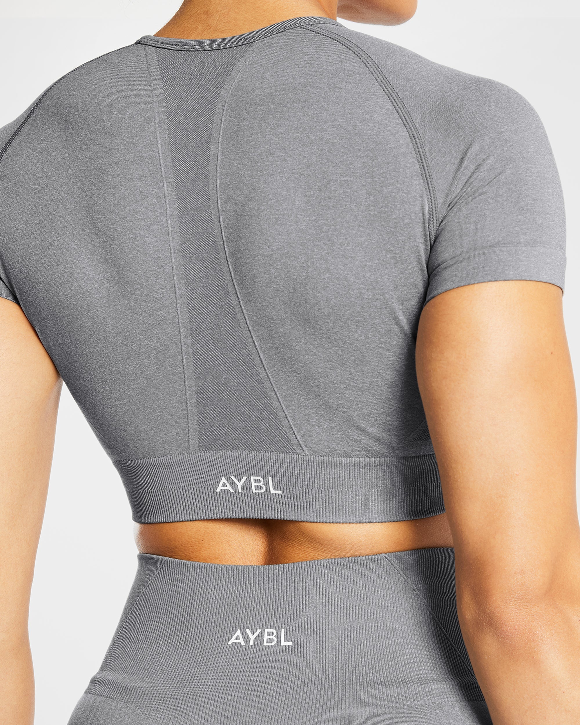Empower Seamless Crop Top - Grijs Marl