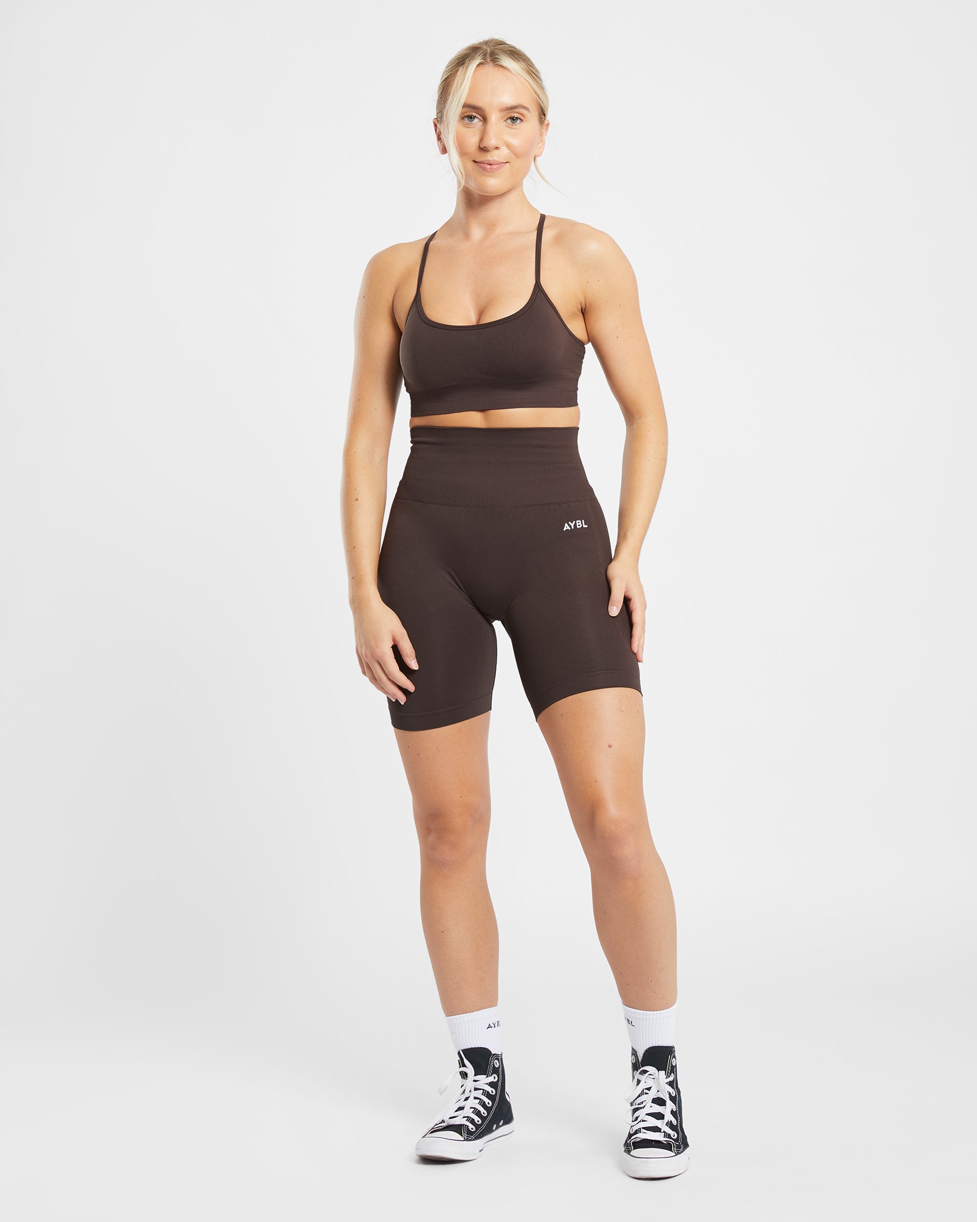Empower Seamless Cycling Shorts - Cocoa Bruin